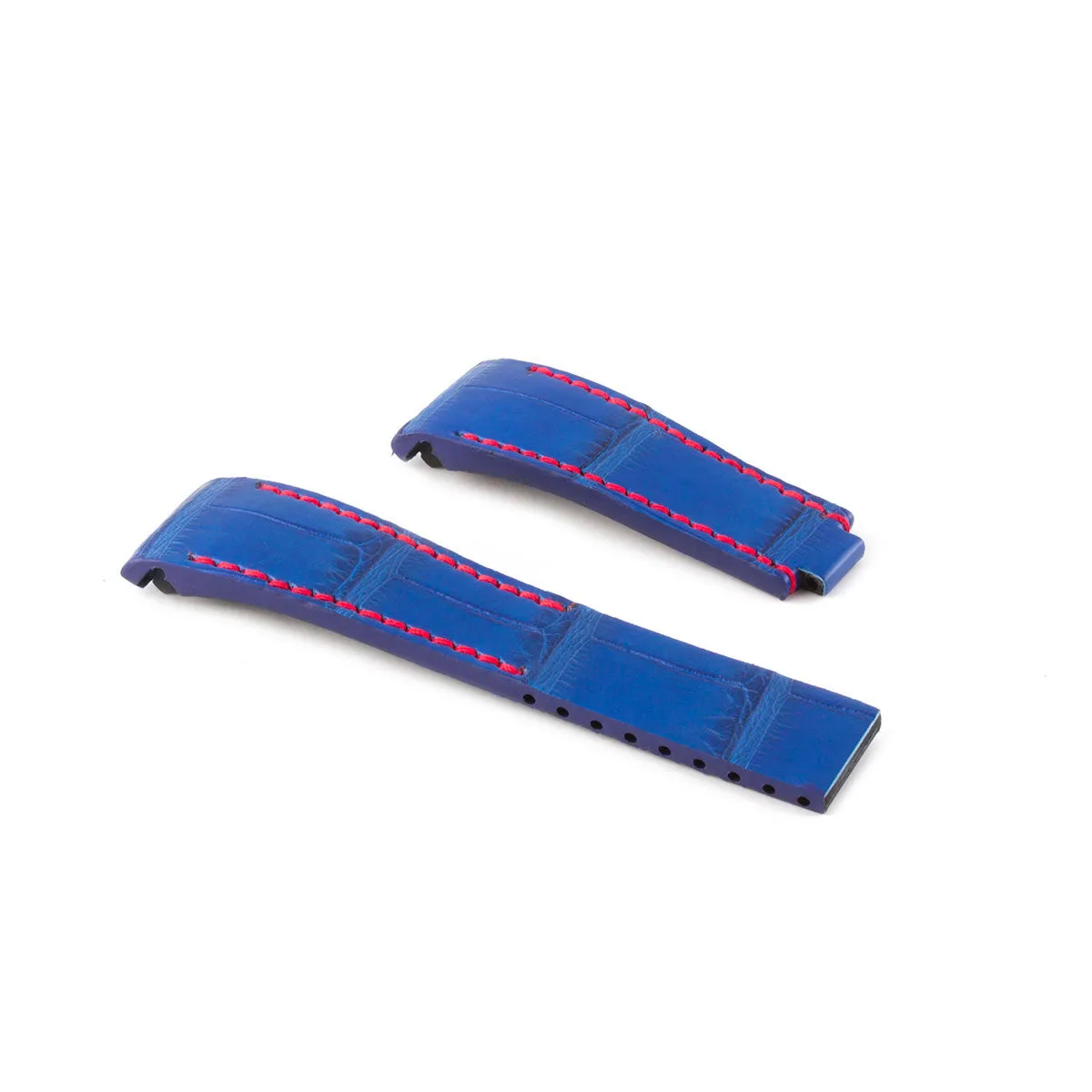 Rolex – Bracelet-montre cuir R Strap "Special Editions" – Alligator noir, marron, bleu, rouge...