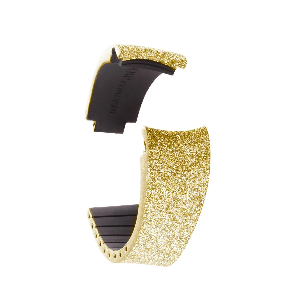 Rolex – Bracelet-montre cuir R Strap – Veau pailleté (noir, champagne, or, argent)