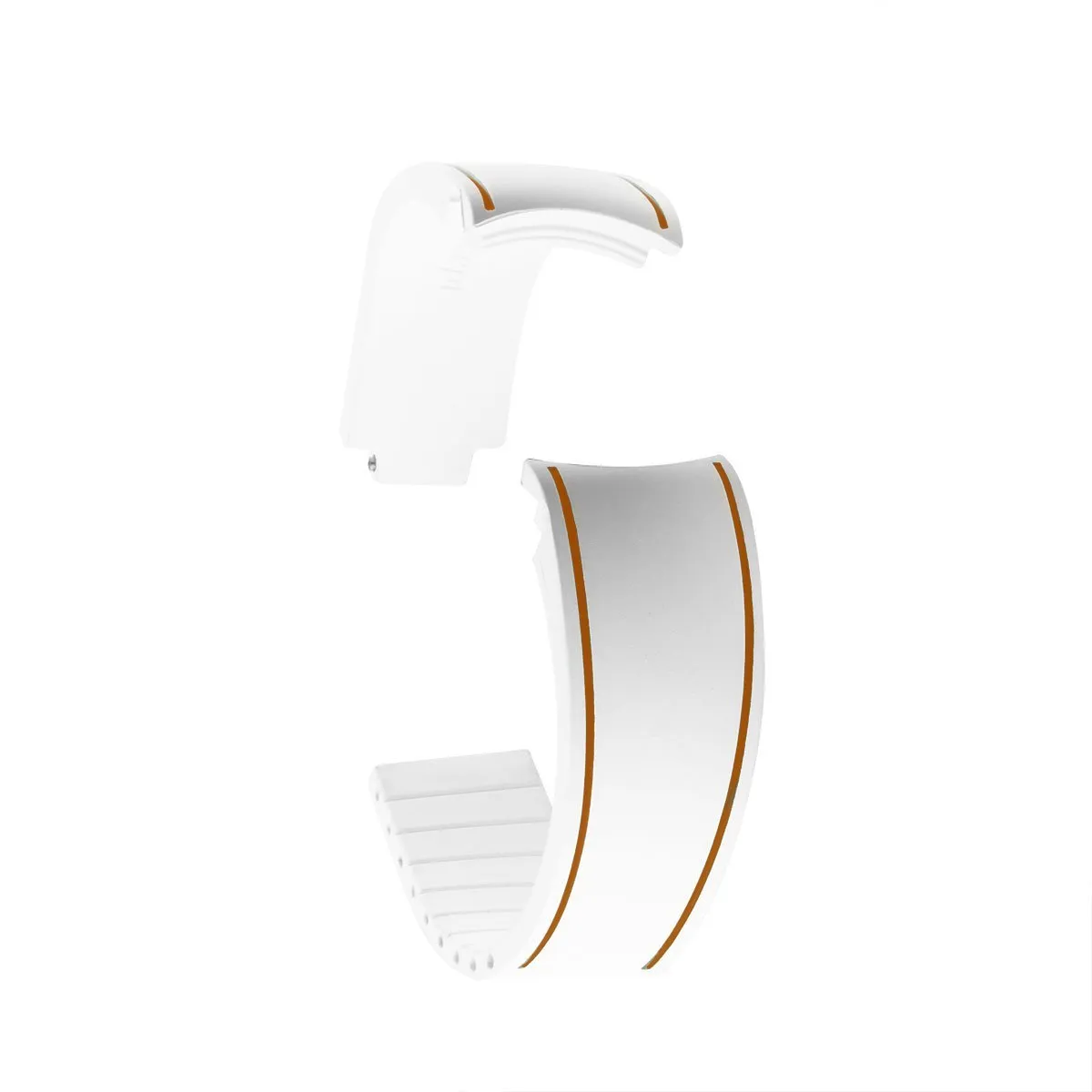 Rolex – Bracelet pour montre R Strap "Duo" – Rubber blanc contrasté (rouge, bleu, vert)