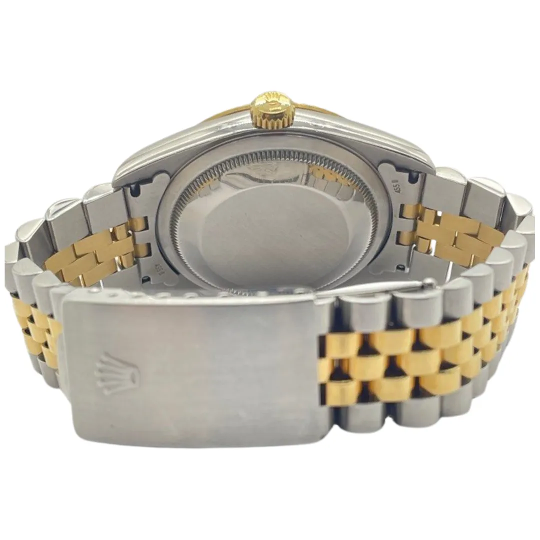 Rolex Datejust 16233 36mm Automatic Half Gold Big Diamond Gold Dial Watch