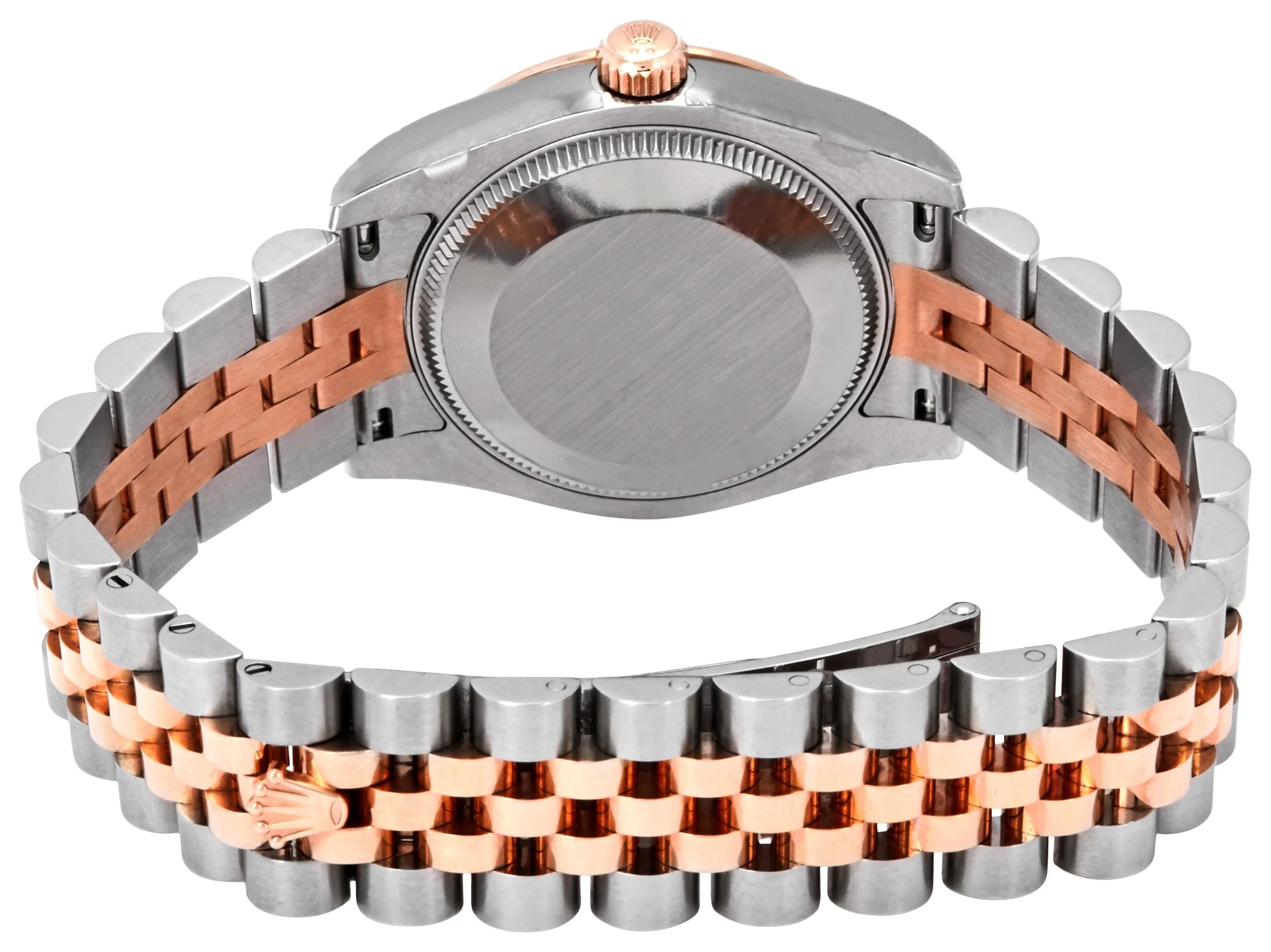 Rolex Datejust 31 Black Diamond Dial Ladies Steel and 18kt Everose Gold Jubilee Watch 178341BKDJ