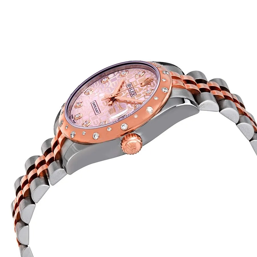 Rolex Datejust 31 Pink Jubilee Diamond Dial Ladies Steel and 18kt Everose Gold Watch 178341PJDJ