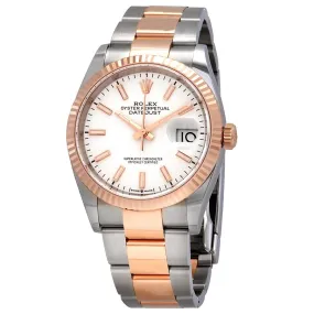 Rolex Datejust 36 Automatic White Dial Men's Steel and 18kt Everose Gold Oyster Watch 126231WSO