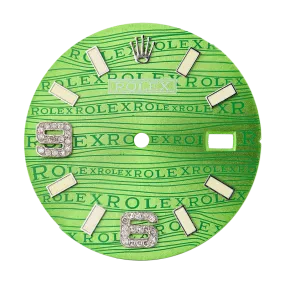 Rolex DateJust 36mm Green Print Diamond Numerals Custom Dial
