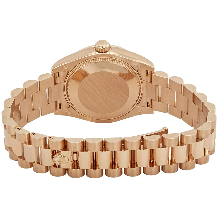 Rolex Datejust Chocolate Dial Automatic Ladies 18kt Everose Gold President Watch 178275CHRDP