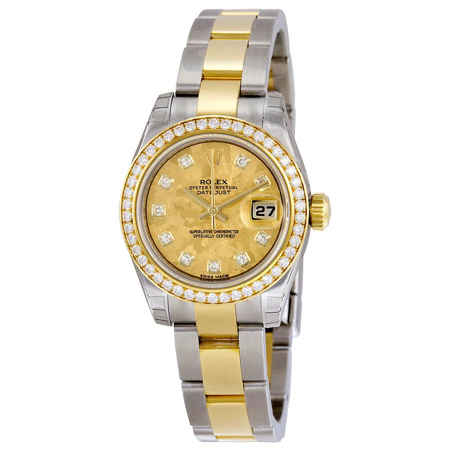 Rolex Lady Datejust 26 Yellow Gold Dial Stainless Steel and 18K Yellow Gold Oyster Bracelet Automatic Watch 179383YGCDO