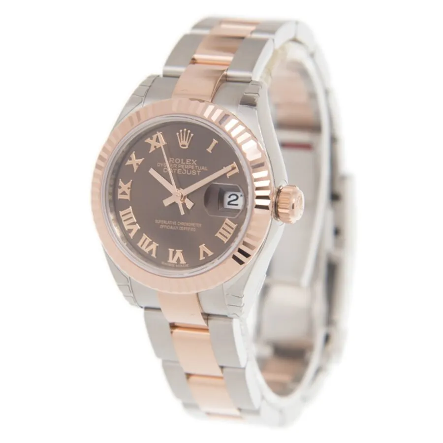 Rolex Lady Datejust 28 Automatic Brown Dial Ladies Watch 279171 BRRO
