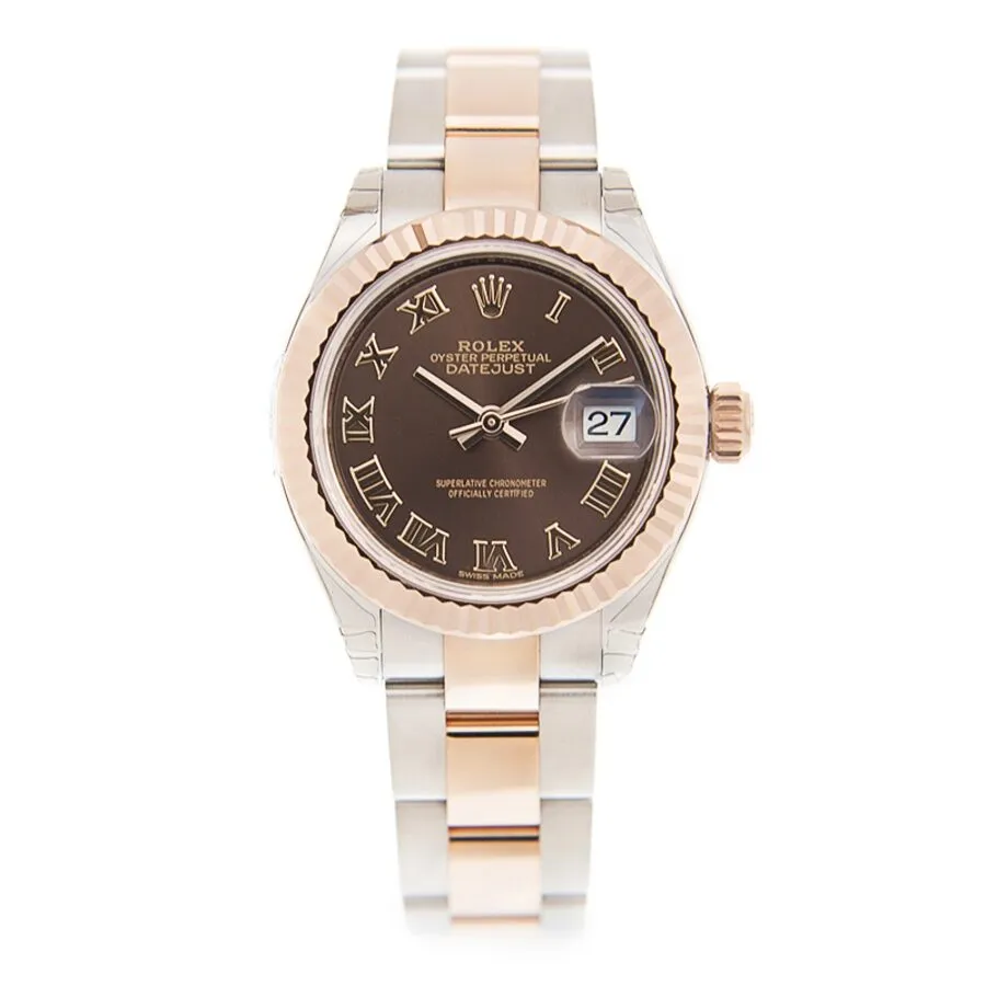 Rolex Lady Datejust 28 Automatic Brown Dial Ladies Watch 279171 BRRO