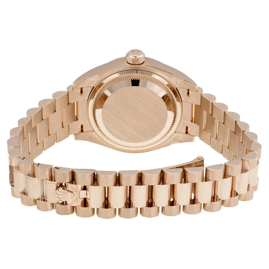 Rolex Lady-Datejust 28 Chocolate Dial 18K Everose Gold President Automatic Ladies Watch 279165CHSP
