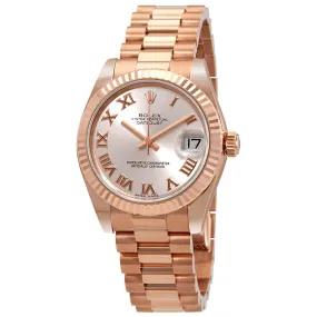 Rolex Lady-Datejust 31 Pink Dial 18K Everose Gold President Automatic Ladies Watch 178275PKRP