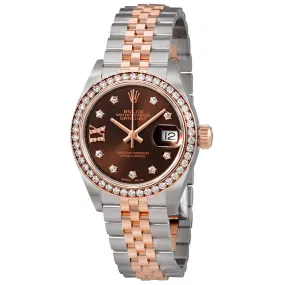 Rolex Lady Datejust Champagne Roman Diamond Dial Automatic Watch 279381CHRDJ