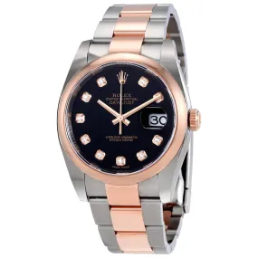 Rolex Oyster Perpetual Datejust 36 Black Dial Stainless Steel and 18K Everose Gold Bracelet Automatic Men's Watch 116201BKDO