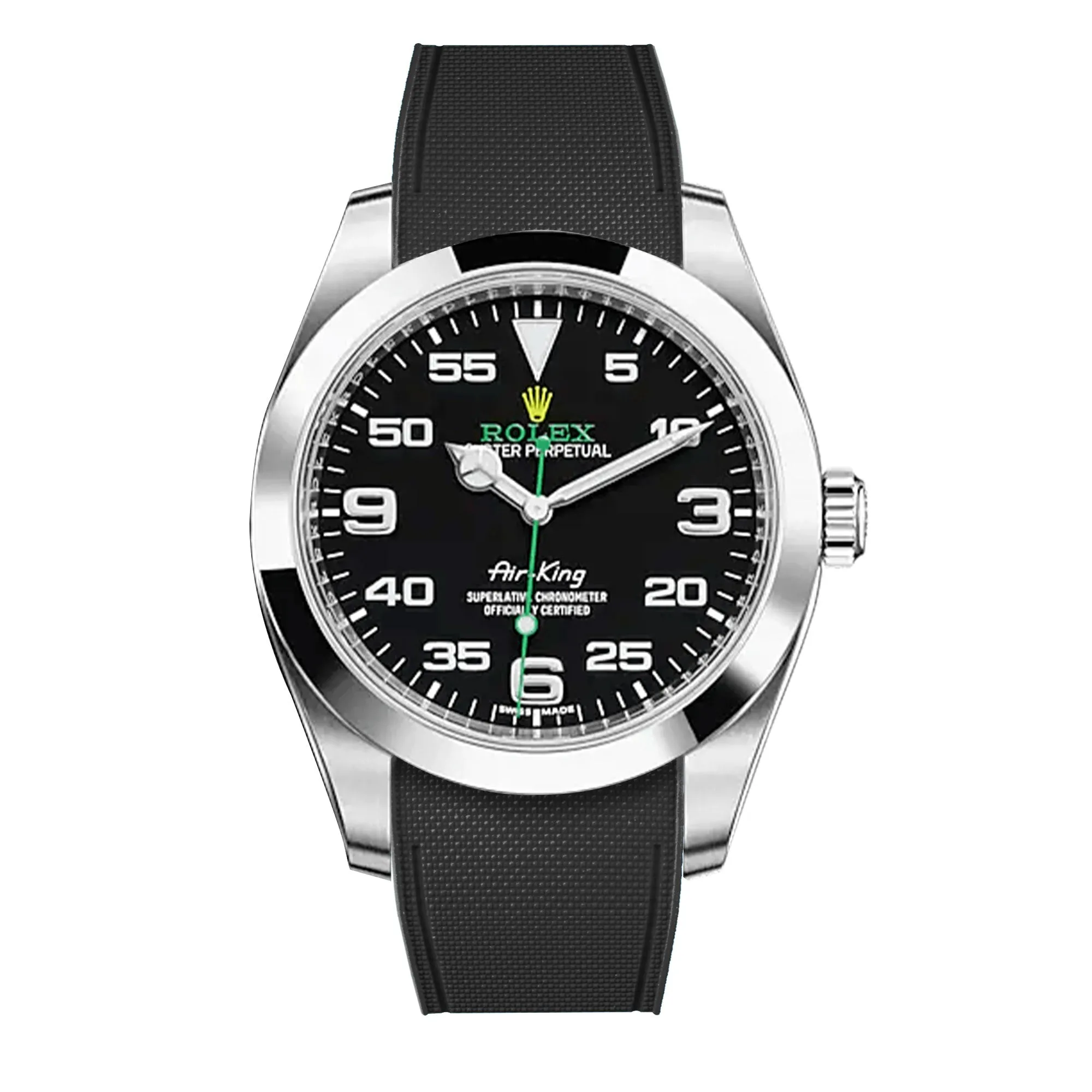 Rolex – R strap Premium - Bracelet-montre caoutchouc motif cordura pour Airking  & bracelet Oyster
