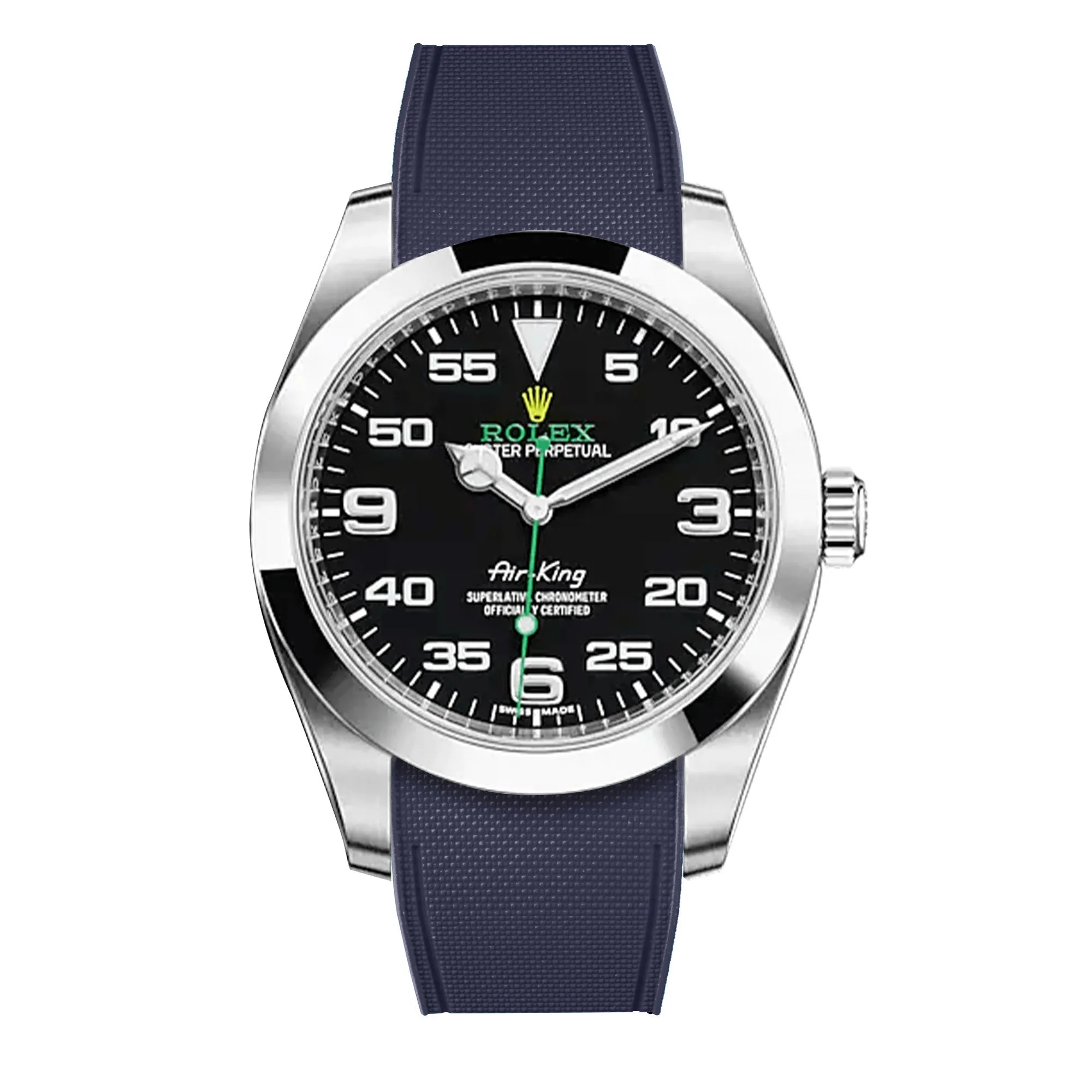 Rolex – R strap Premium - Bracelet-montre caoutchouc motif cordura pour Airking  & bracelet Oyster