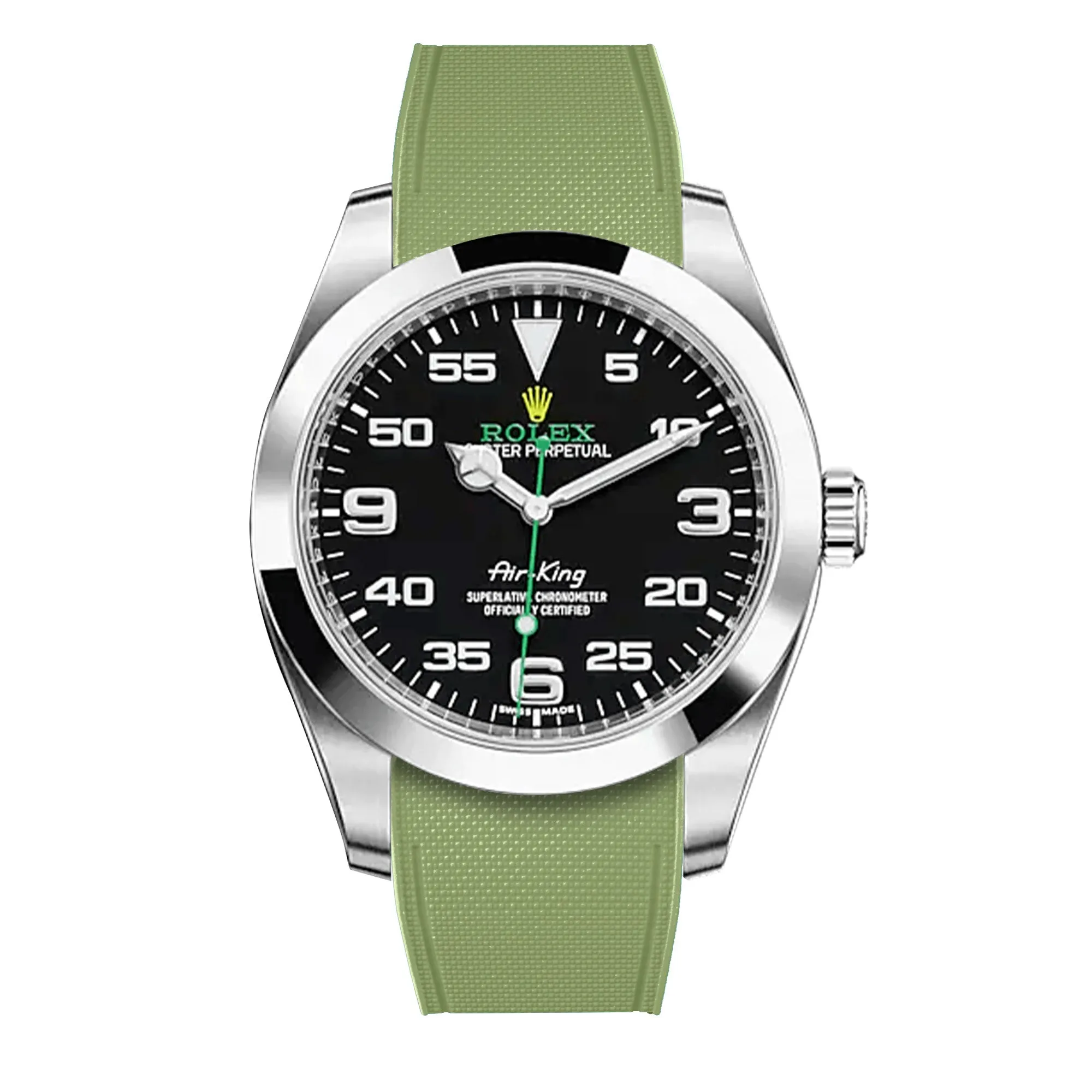 Rolex – R strap Premium - Bracelet-montre caoutchouc motif cordura pour Airking  & bracelet Oyster