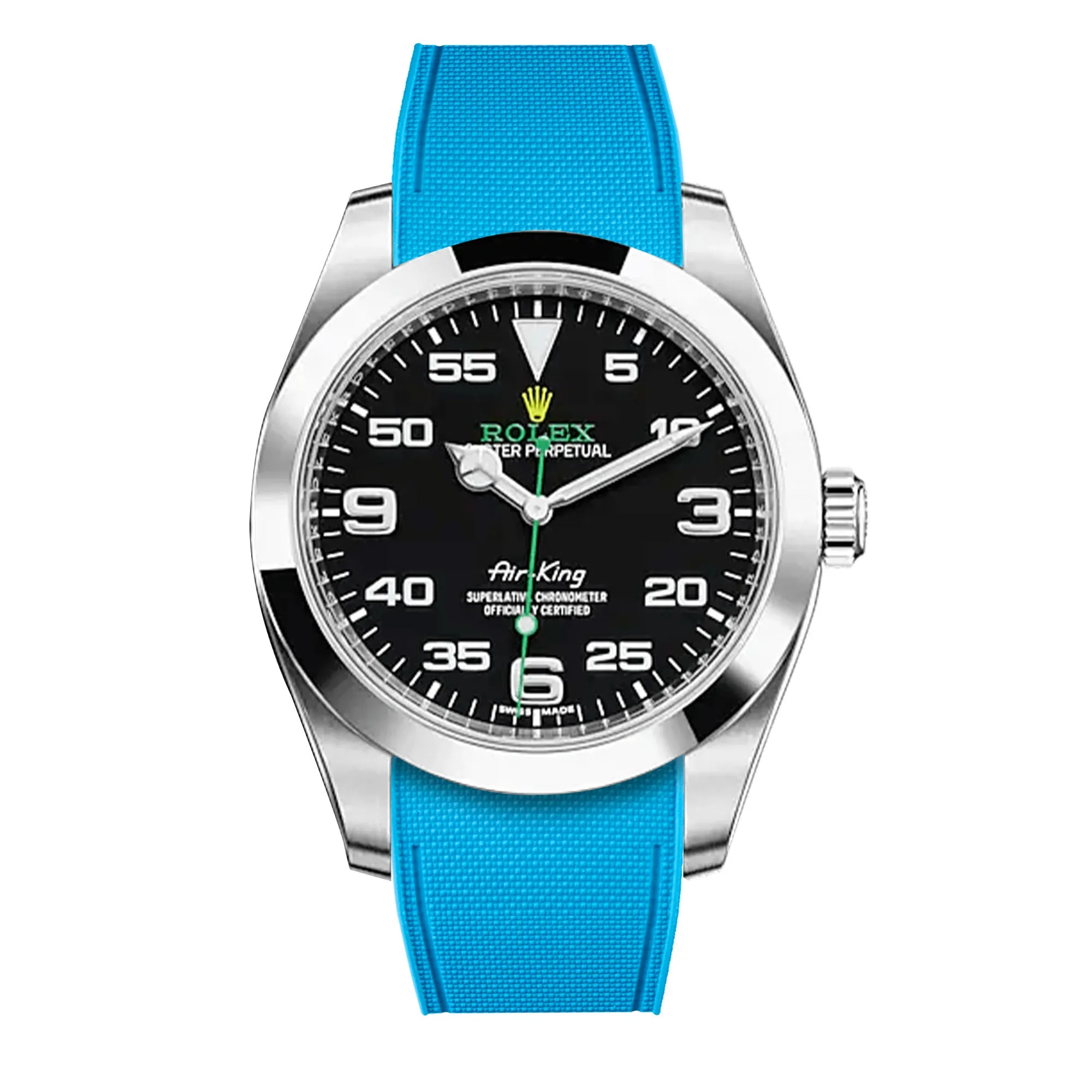 Rolex – R strap Premium - Bracelet-montre caoutchouc motif cordura pour Airking  & bracelet Oyster