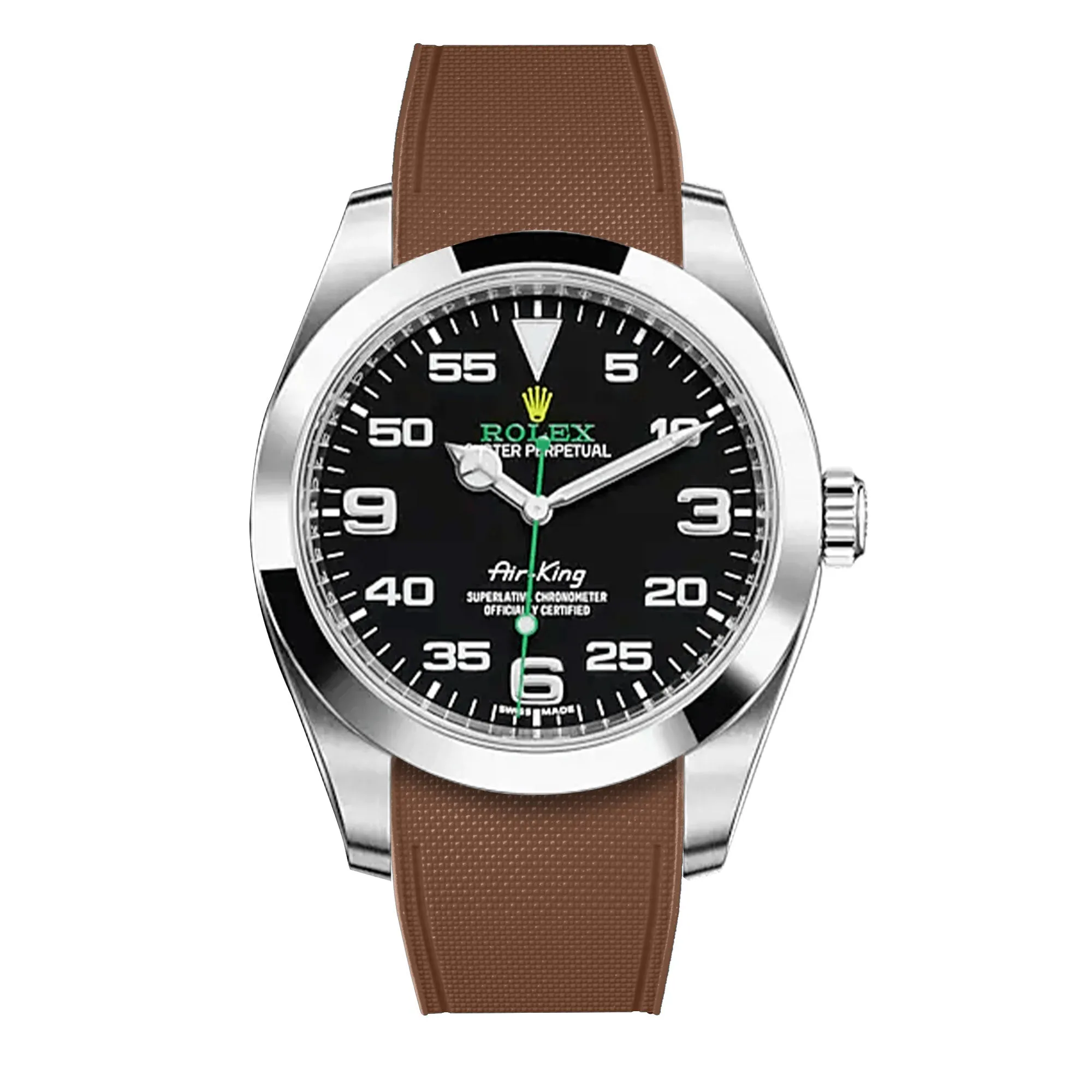 Rolex – R strap Premium - Bracelet-montre caoutchouc motif cordura pour Airking  & bracelet Oyster