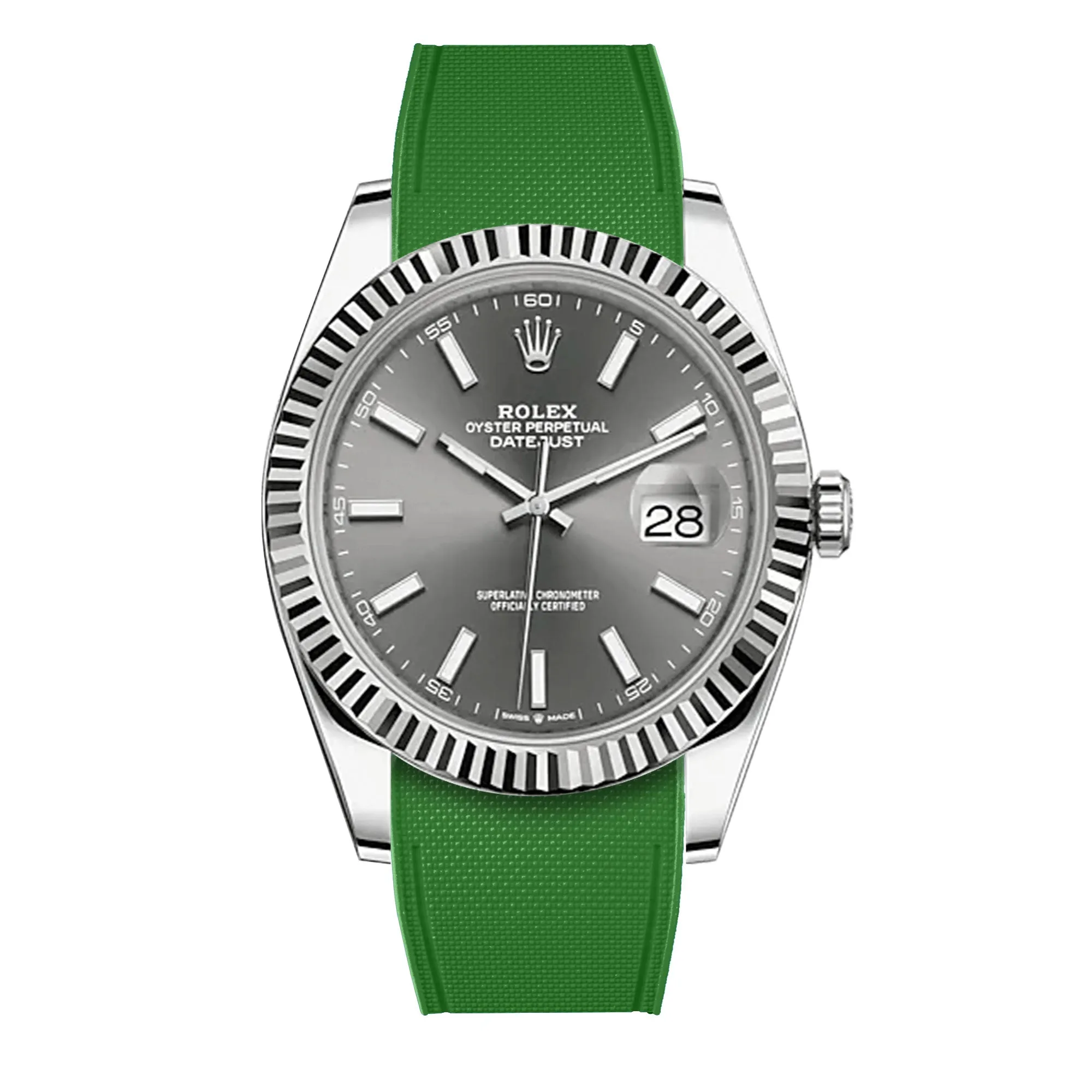 Rolex – R strap Premium - Bracelet-montre caoutchouc motif cordura pour Datejust 41mm II (pre-2016) & bracelet Oyster