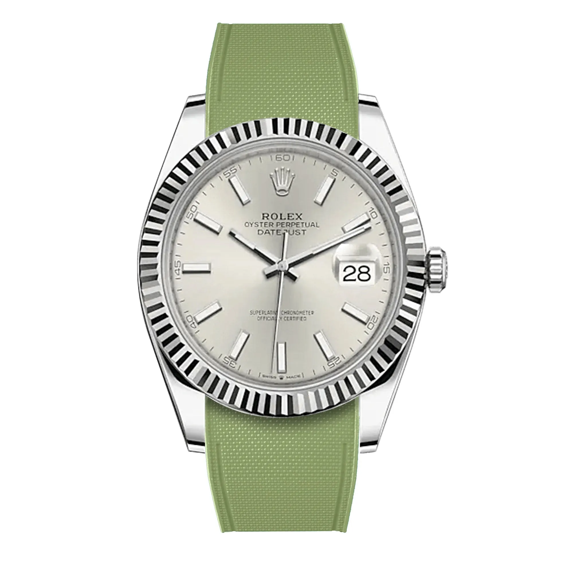 Rolex – R strap Premium - Bracelet-montre caoutchouc motif cordura pour Datejust 41mm II (pre-2016) & bracelet Oyster