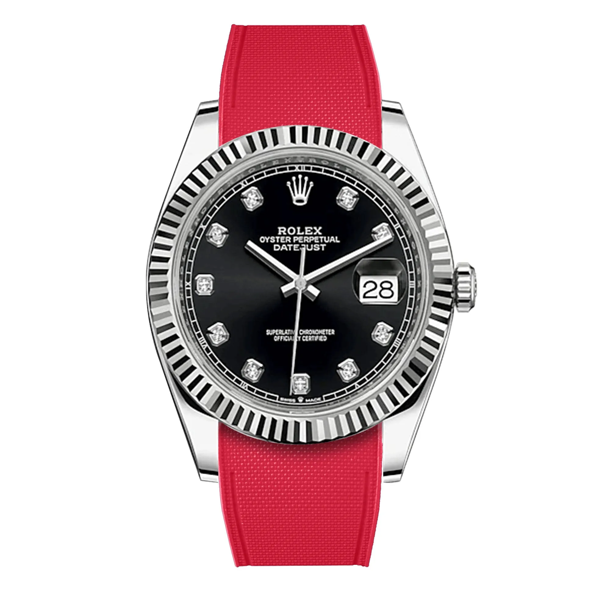 Rolex – R strap Premium - Bracelet-montre caoutchouc motif cordura pour Datejust 41mm II (pre-2016) & bracelet Oyster