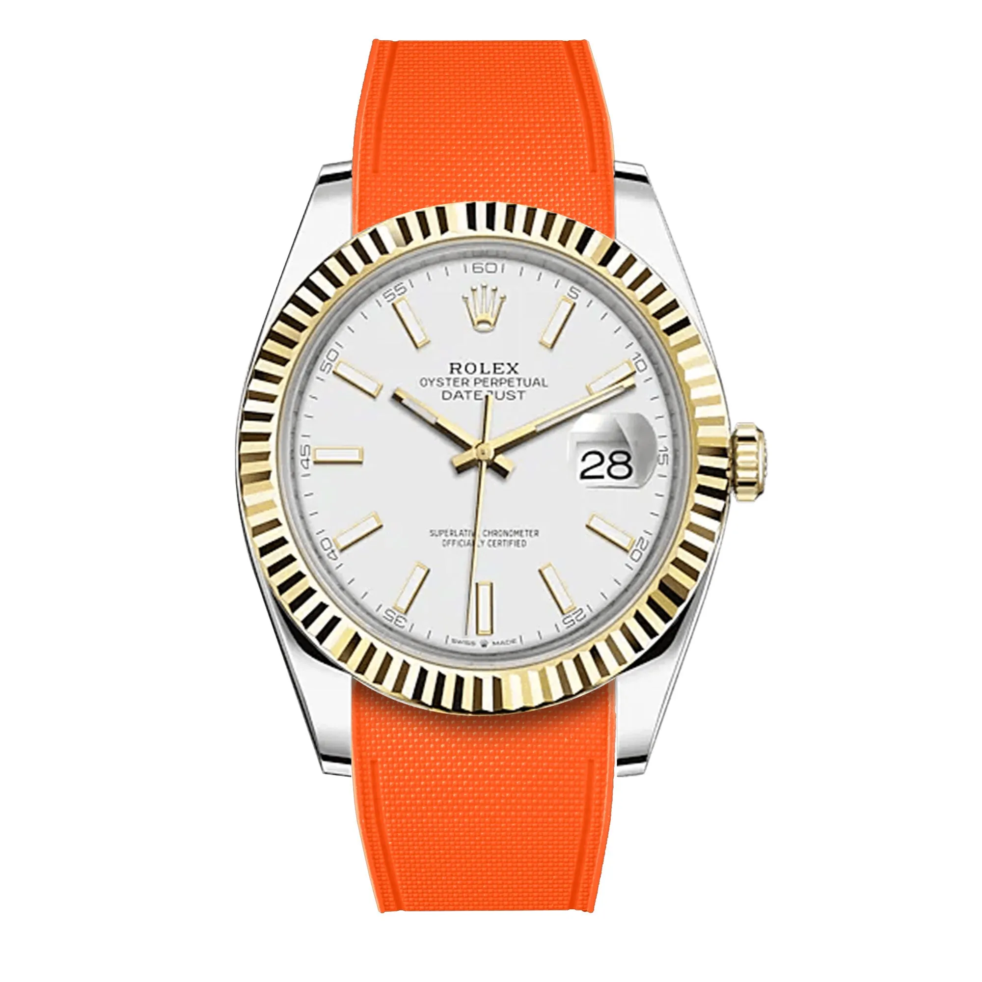 Rolex – R strap Premium - Bracelet-montre caoutchouc motif cordura pour Datejust 41mm II (pre-2016) & bracelet Oyster