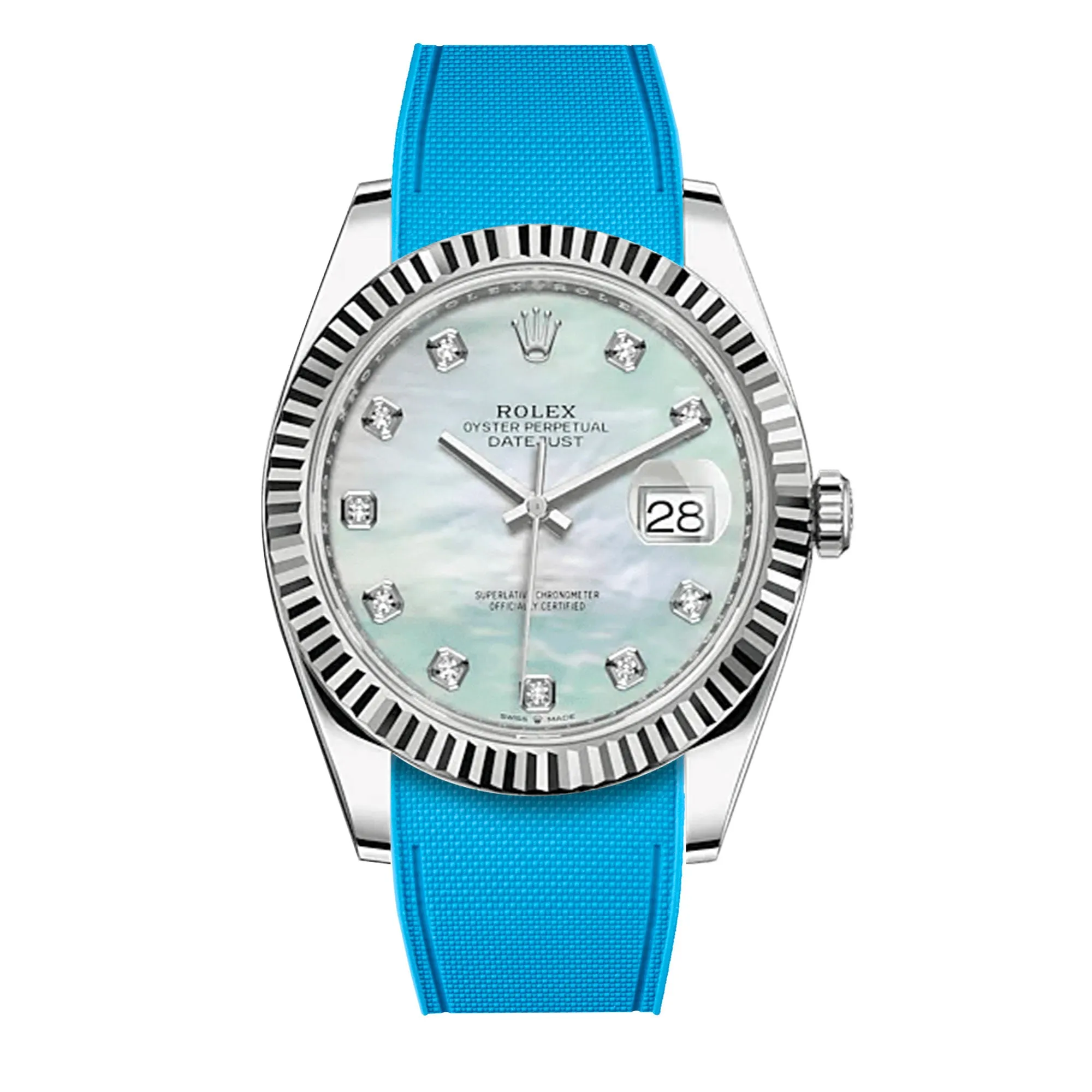 Rolex – R strap Premium - Bracelet-montre caoutchouc motif cordura pour Datejust 41mm II (pre-2016) & bracelet Oyster