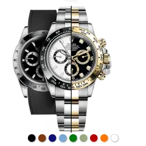 Rolex – R strap Premium - Bracelet-montre caoutchouc motif cordura pour Daytona & bracelet Oyster
