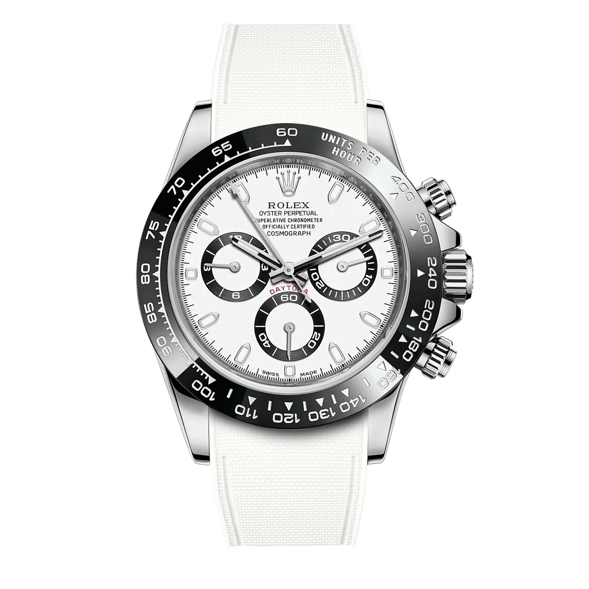 Rolex – R strap Premium - Bracelet-montre caoutchouc motif cordura pour Daytona & bracelet Oyster