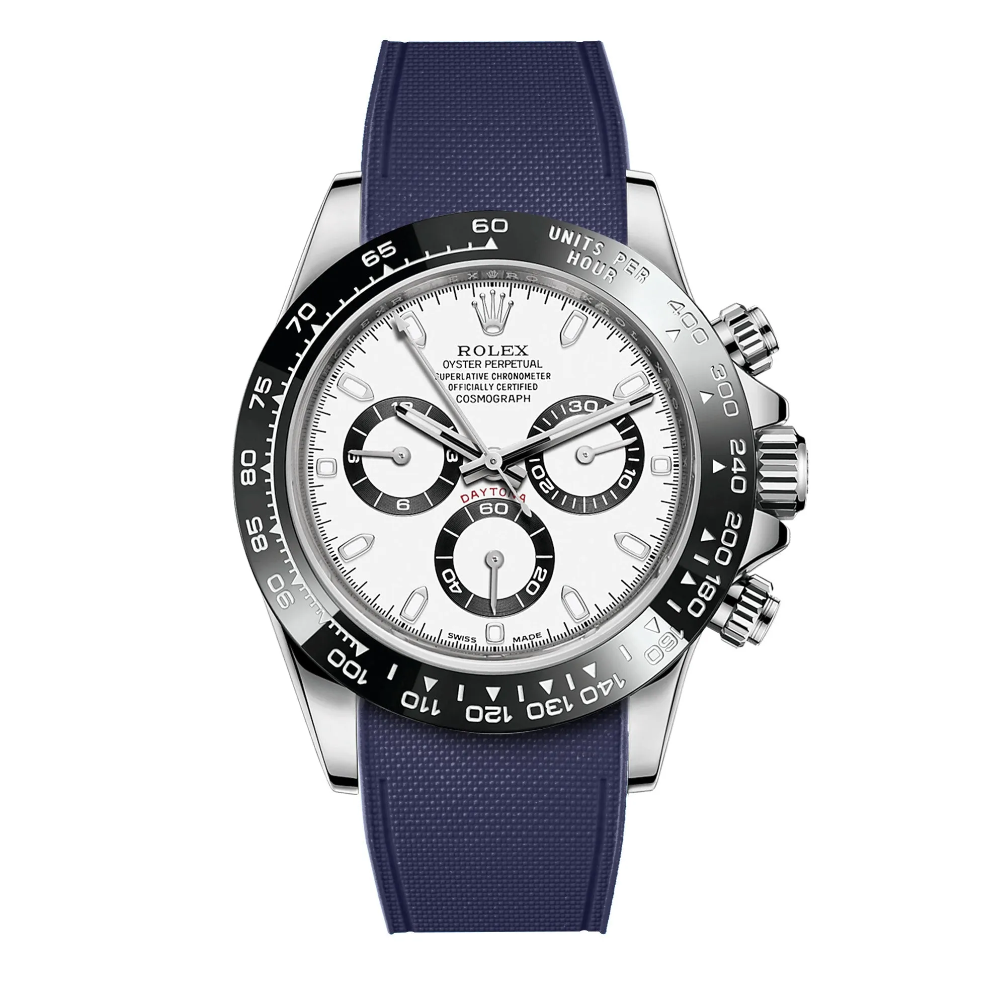 Rolex – R strap Premium - Bracelet-montre caoutchouc motif cordura pour Daytona & bracelet Oyster