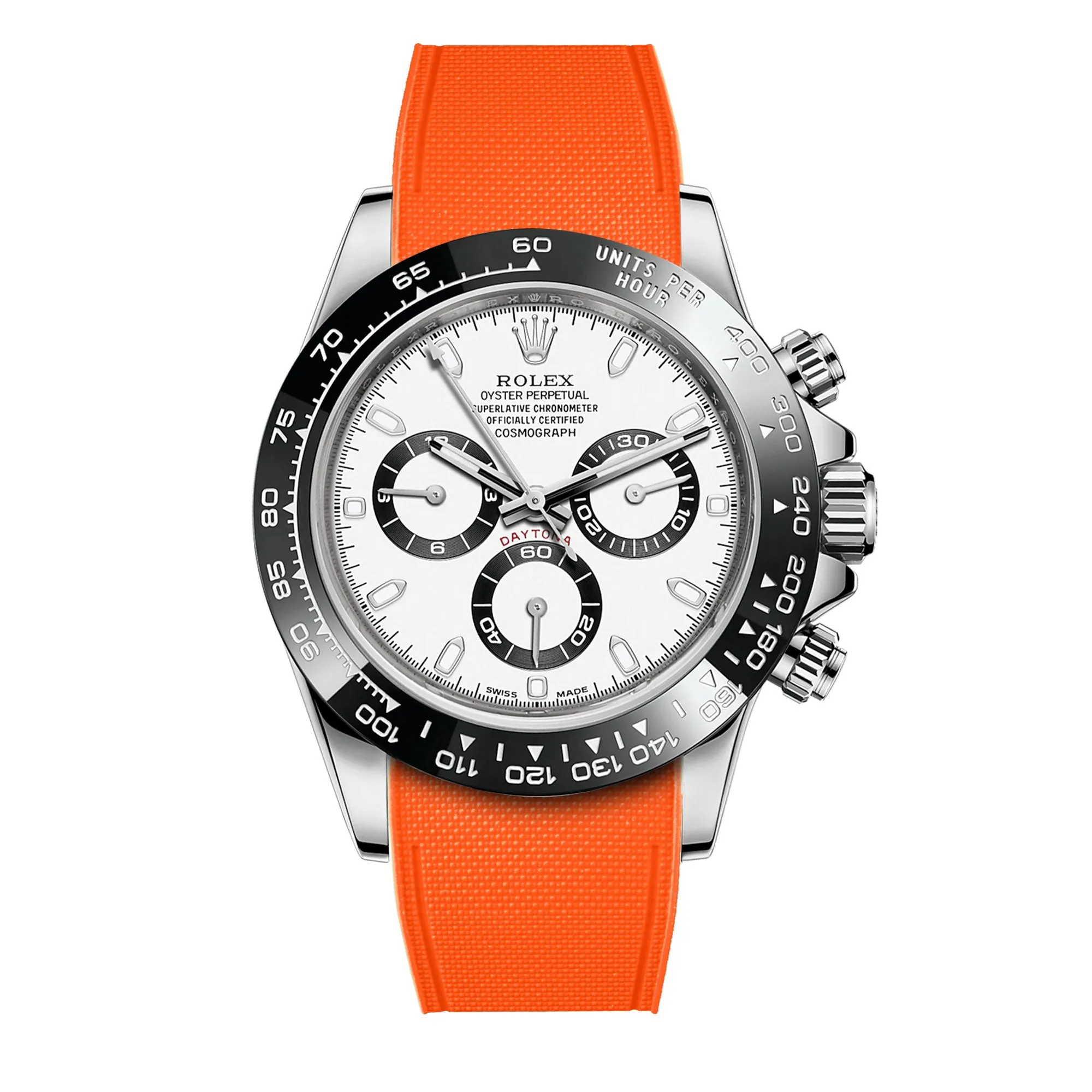 Rolex – R strap Premium - Bracelet-montre caoutchouc motif cordura pour Daytona & bracelet Oyster