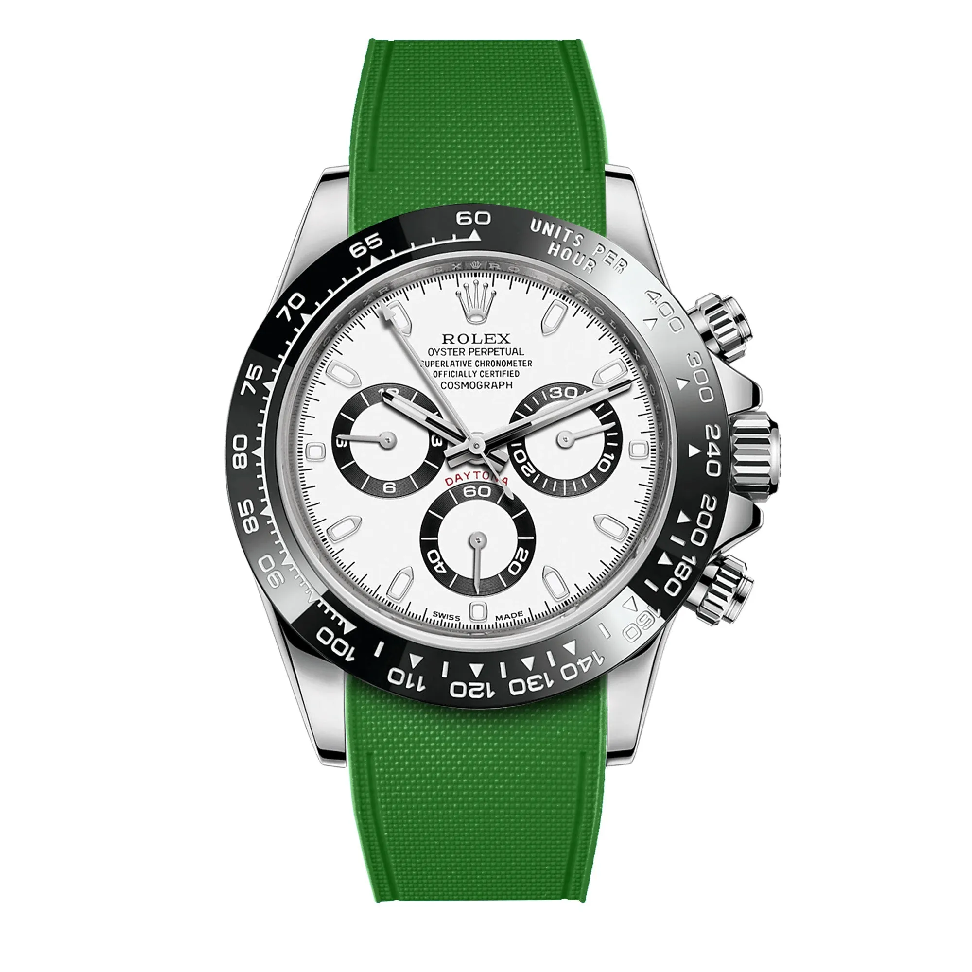 Rolex – R strap Premium - Bracelet-montre caoutchouc motif cordura pour Daytona & bracelet Oyster