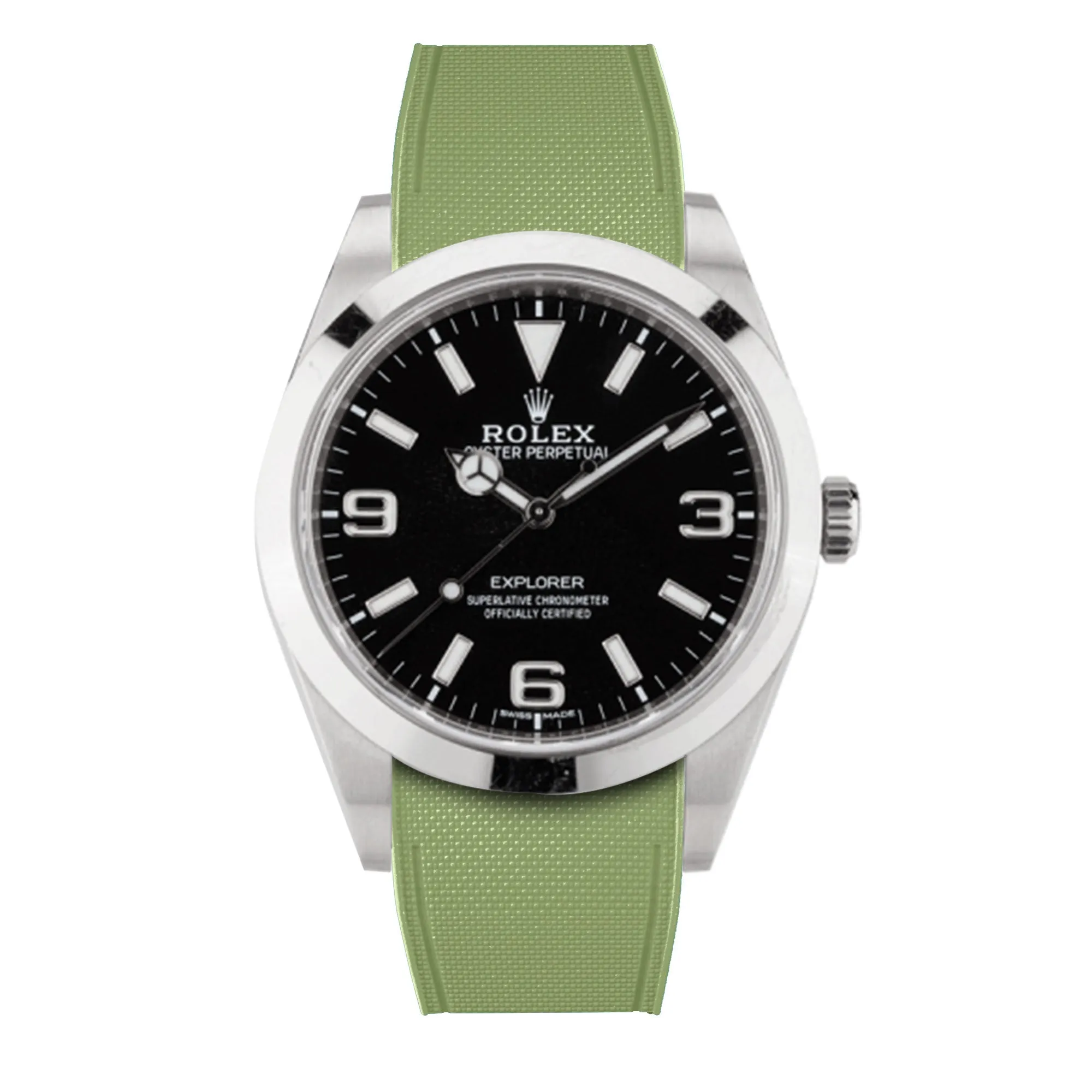 Rolex – R strap Premium - Bracelet-montre caoutchouc motif cordura pour Explorer I 39mm & bracelet Oyster