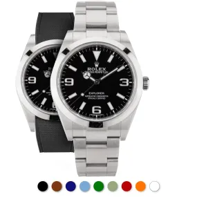 Rolex – R strap Premium - Bracelet-montre caoutchouc motif cordura pour Explorer I 39mm & bracelet Oyster