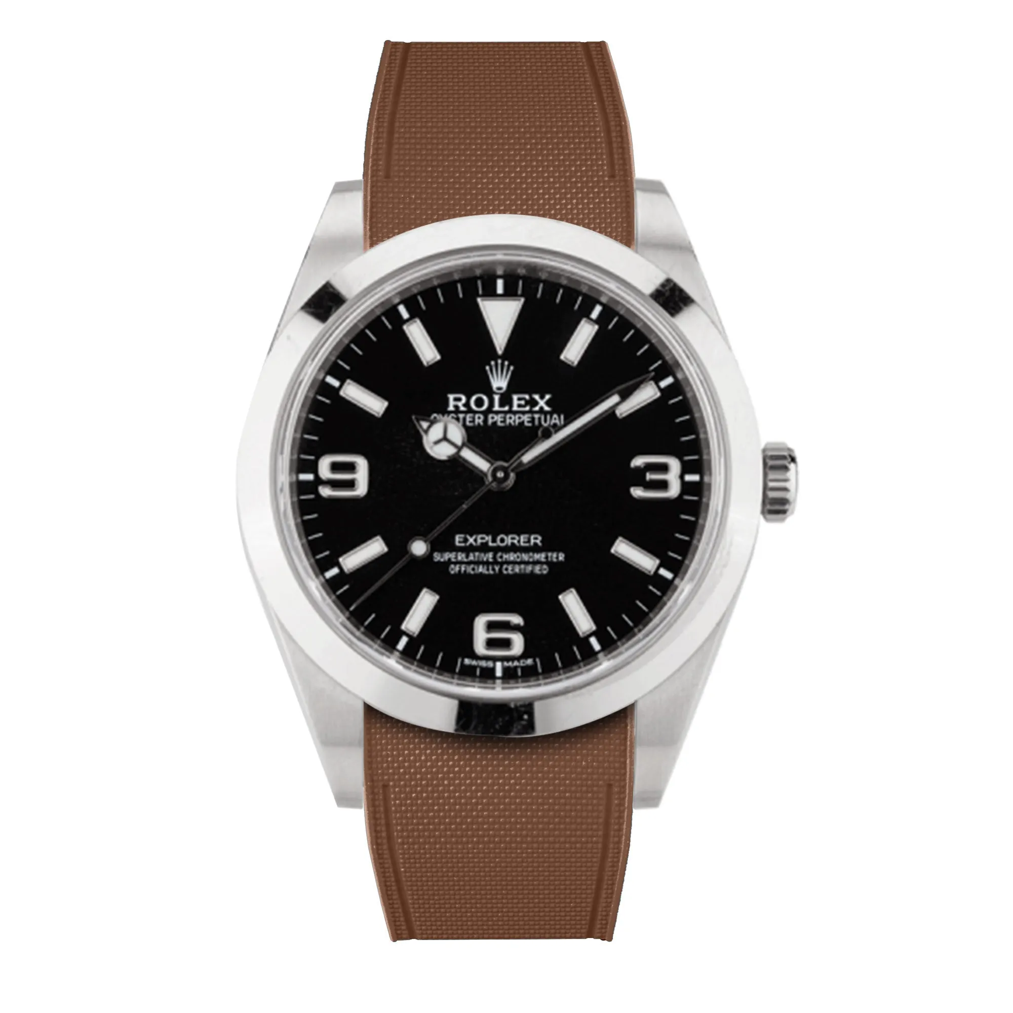 Rolex – R strap Premium - Bracelet-montre caoutchouc motif cordura pour Explorer I 39mm & bracelet Oyster