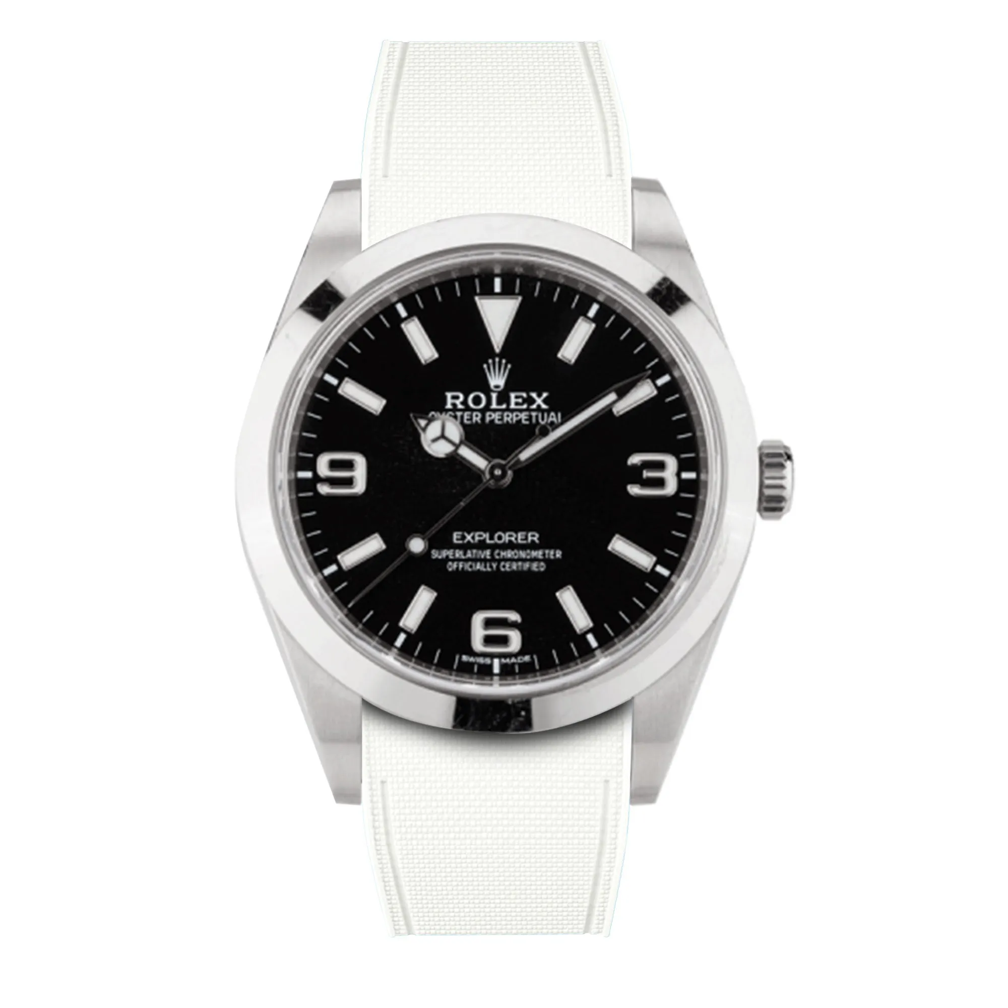 Rolex – R strap Premium - Bracelet-montre caoutchouc motif cordura pour Explorer I 39mm & bracelet Oyster