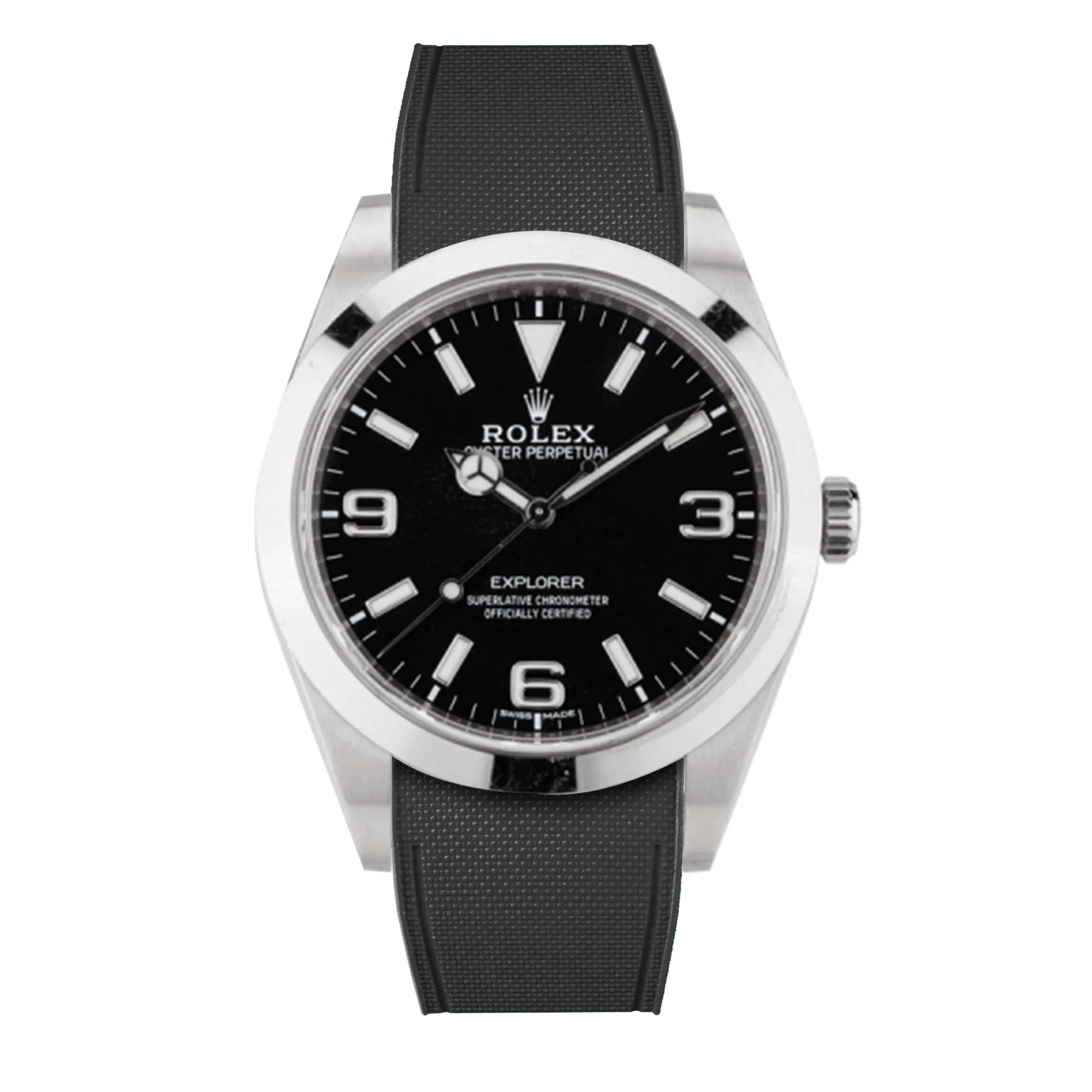 Rolex – R strap Premium - Bracelet-montre caoutchouc motif cordura pour Explorer I 39mm & bracelet Oyster