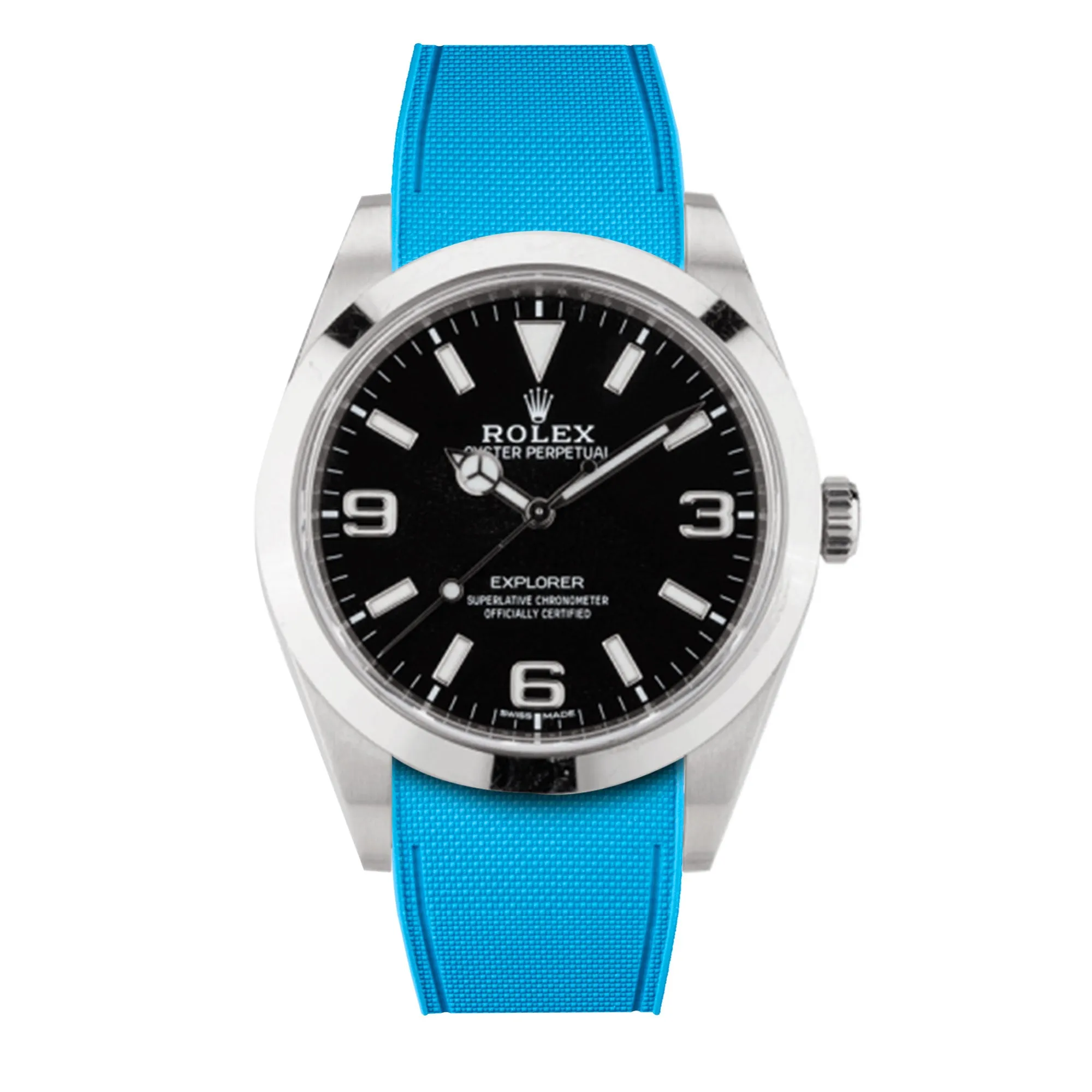 Rolex – R strap Premium - Bracelet-montre caoutchouc motif cordura pour Explorer I 39mm & bracelet Oyster