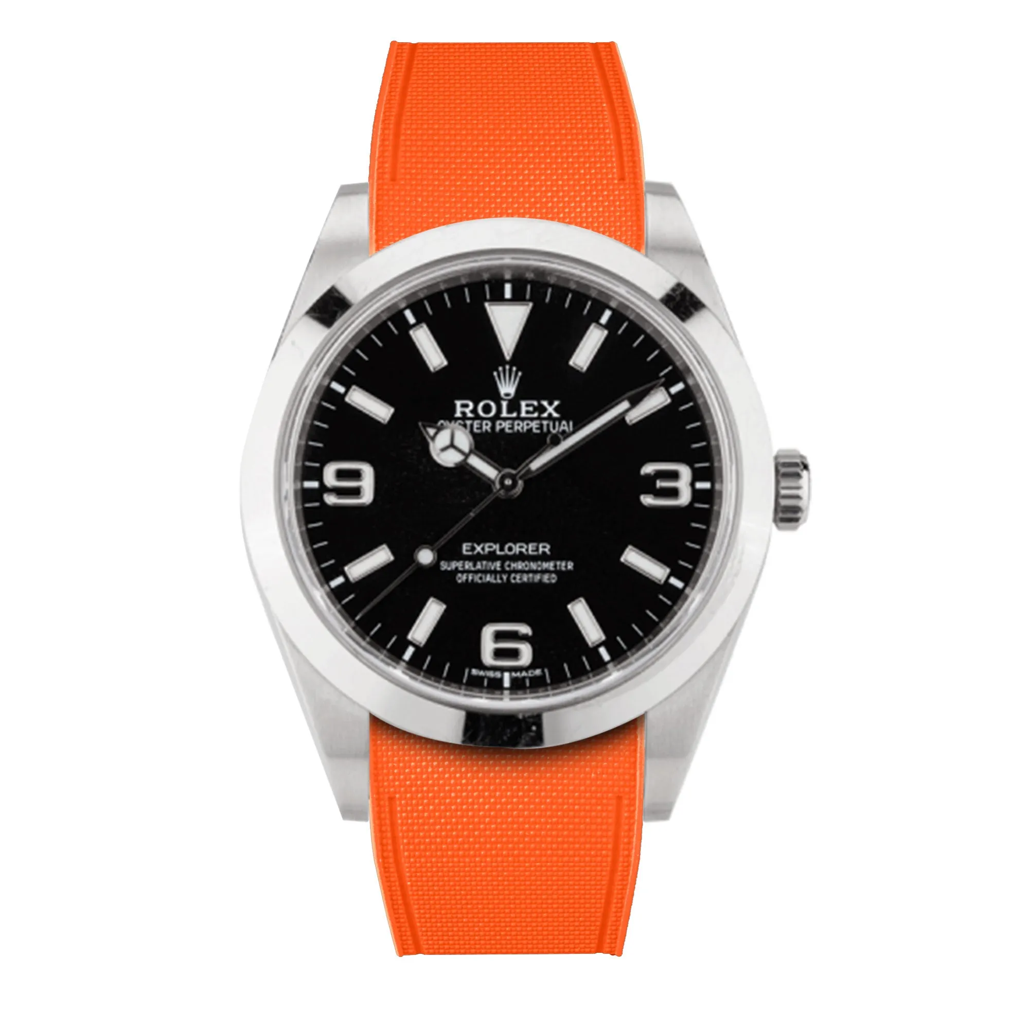 Rolex – R strap Premium - Bracelet-montre caoutchouc motif cordura pour Explorer I 39mm & bracelet Oyster