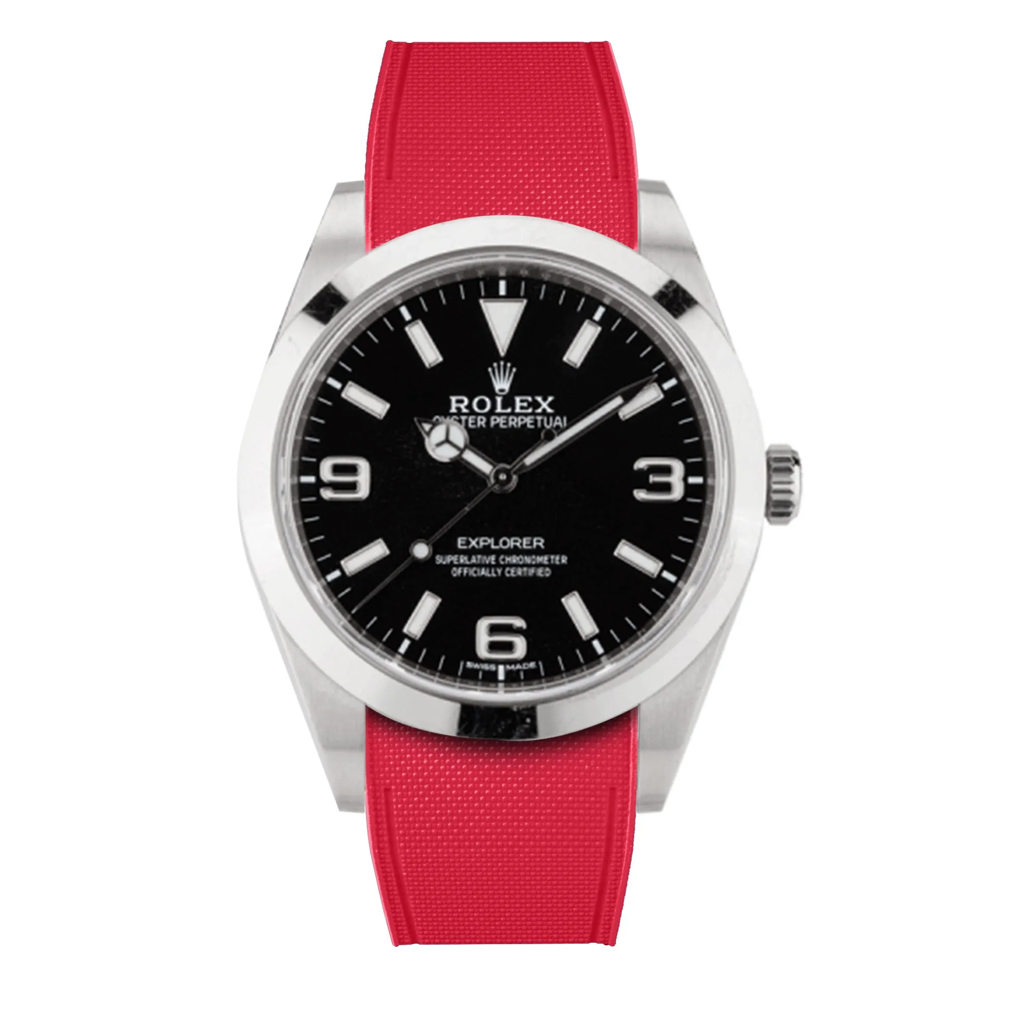 Rolex – R strap Premium - Bracelet-montre caoutchouc motif cordura pour Explorer I 39mm & bracelet Oyster