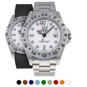 Rolex – R strap Premium - Bracelet-montre caoutchouc motif cordura pour Explorer II 40mm (16570) & bracelet Oyster