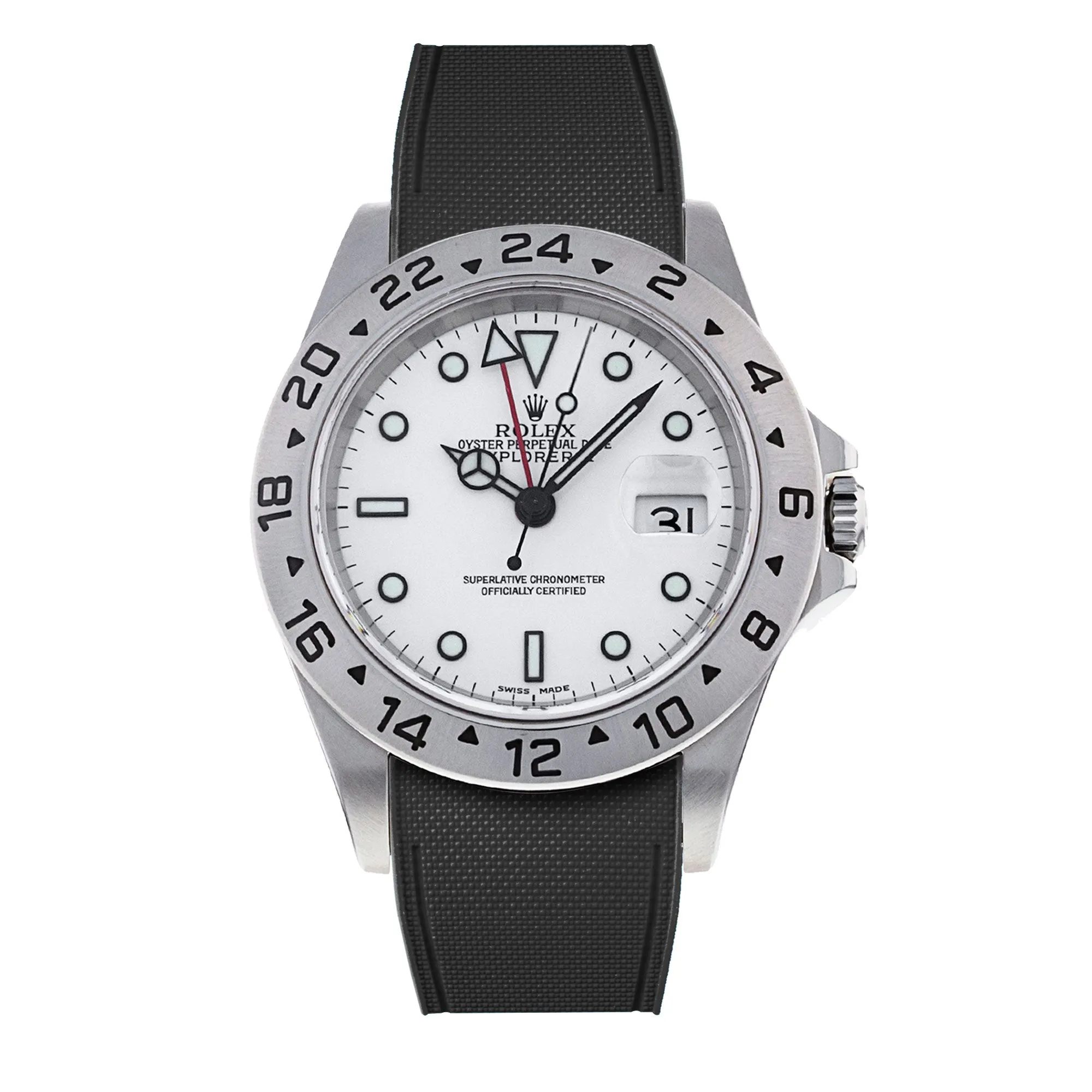 Rolex – R strap Premium - Bracelet-montre caoutchouc motif cordura pour Explorer II 40mm (16570) & bracelet Oyster