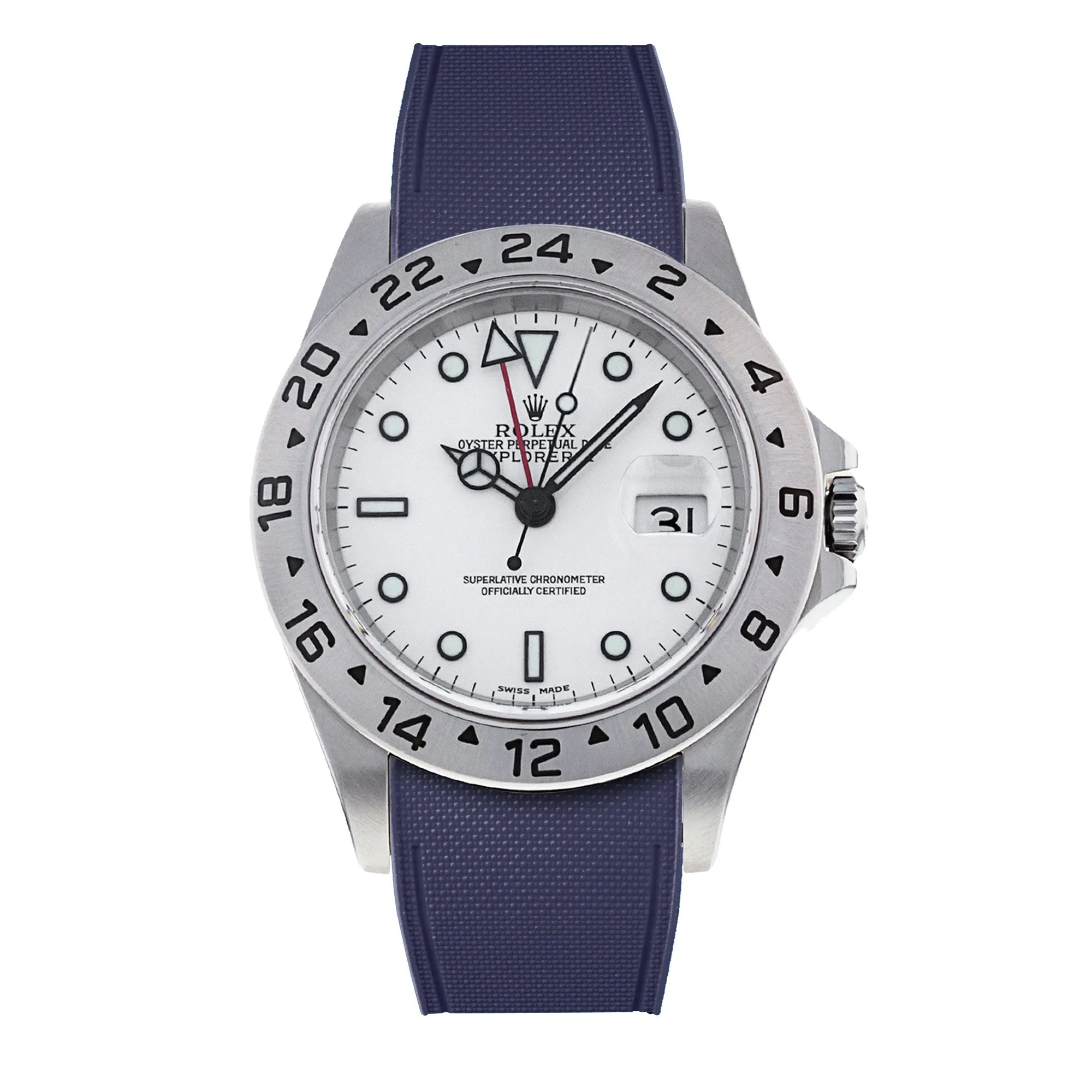 Rolex – R strap Premium - Bracelet-montre caoutchouc motif cordura pour Explorer II 40mm (16570) & bracelet Oyster