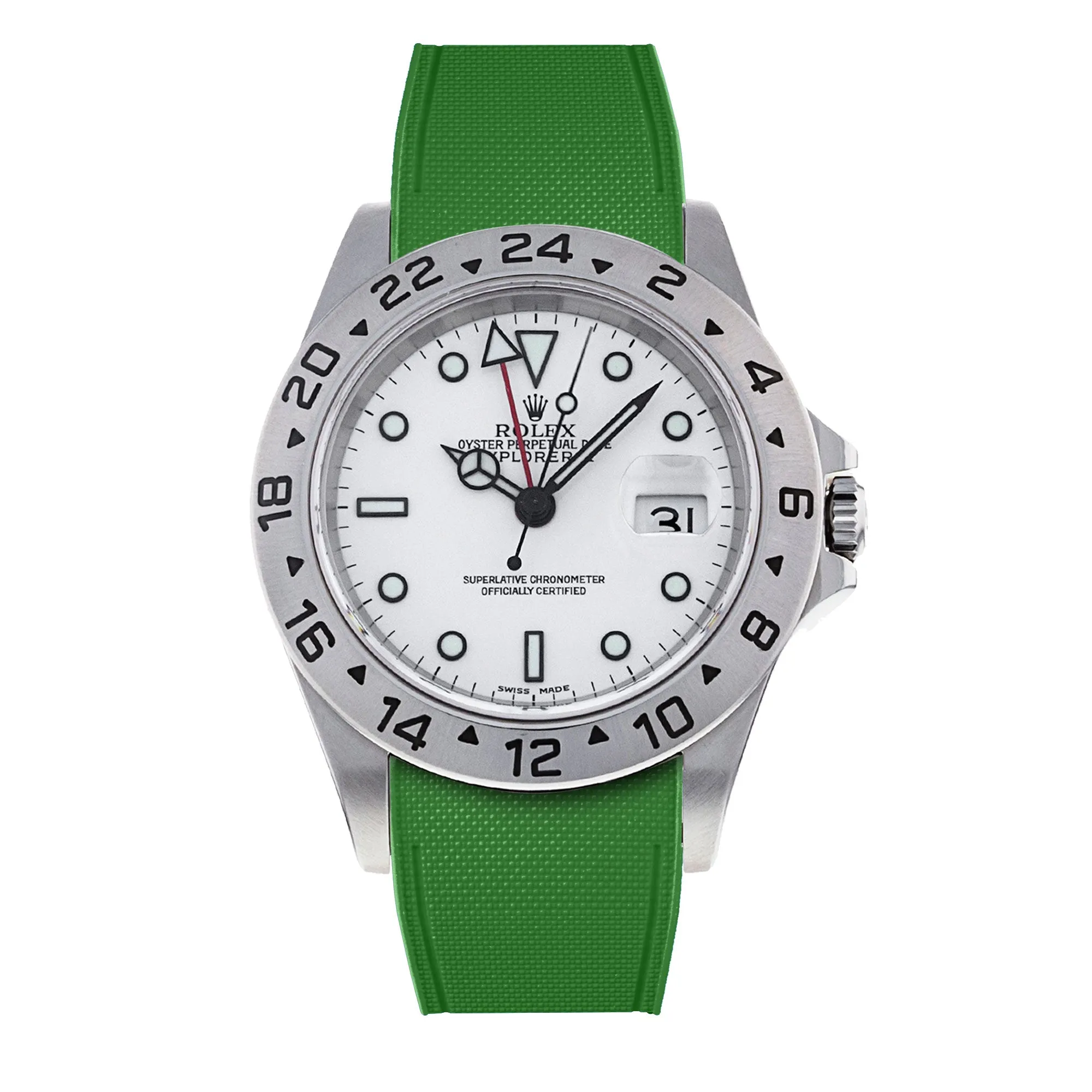 Rolex – R strap Premium - Bracelet-montre caoutchouc motif cordura pour Explorer II 40mm (16570) & bracelet Oyster