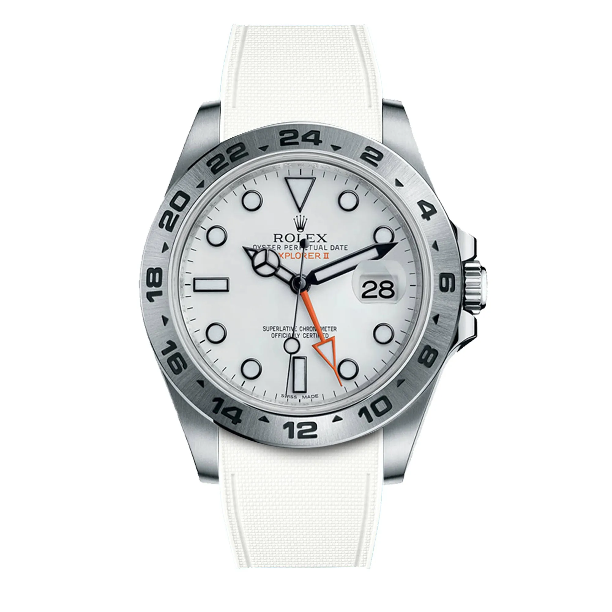 Rolex – R strap Premium - Bracelet-montre caoutchouc motif cordura pour Explorer II 42mm (216570) & bracelet Oyster
