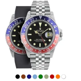 Rolex – R strap Premium - Bracelet-montre caoutchouc motif cordura pour GMT Master & bracelet Jubilé