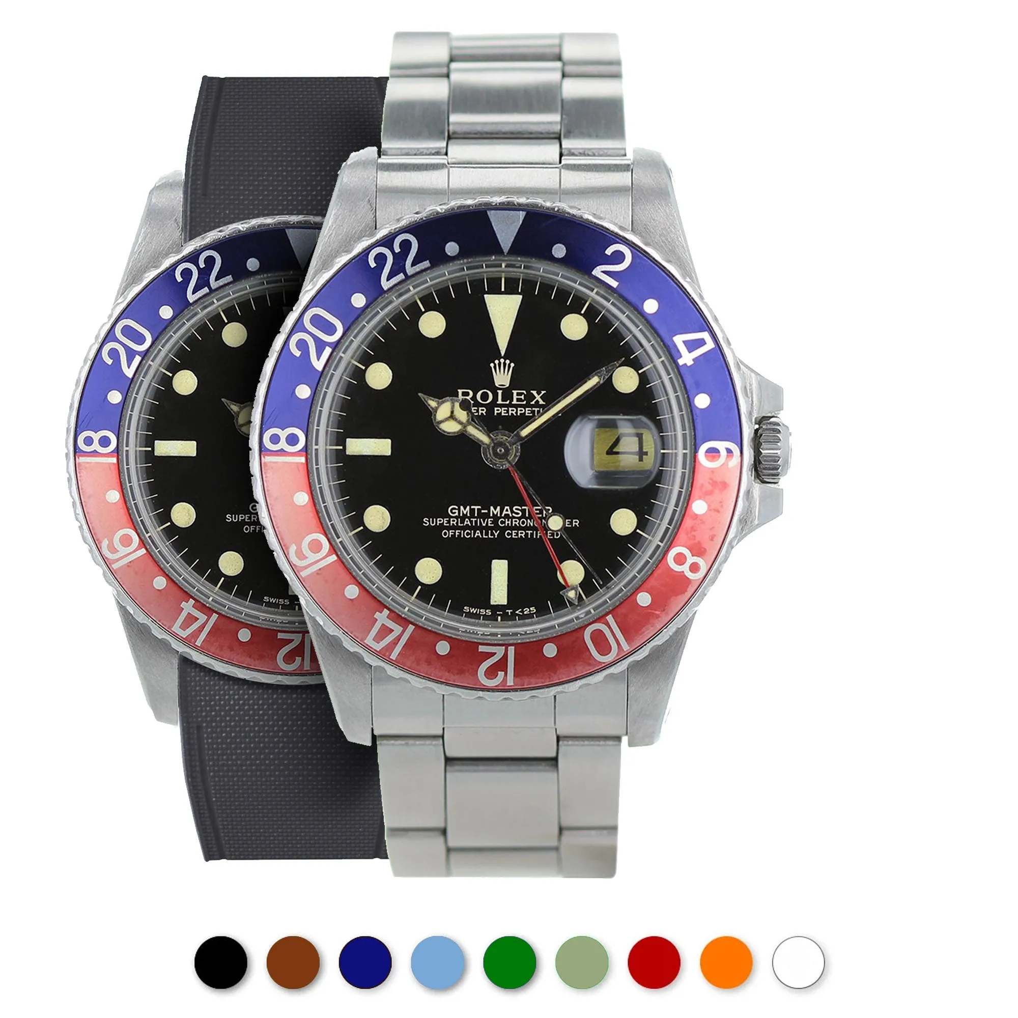 Rolex – R strap Premium - Bracelet-montre caoutchouc motif cordura pour GMT Master & bracelet Oyster