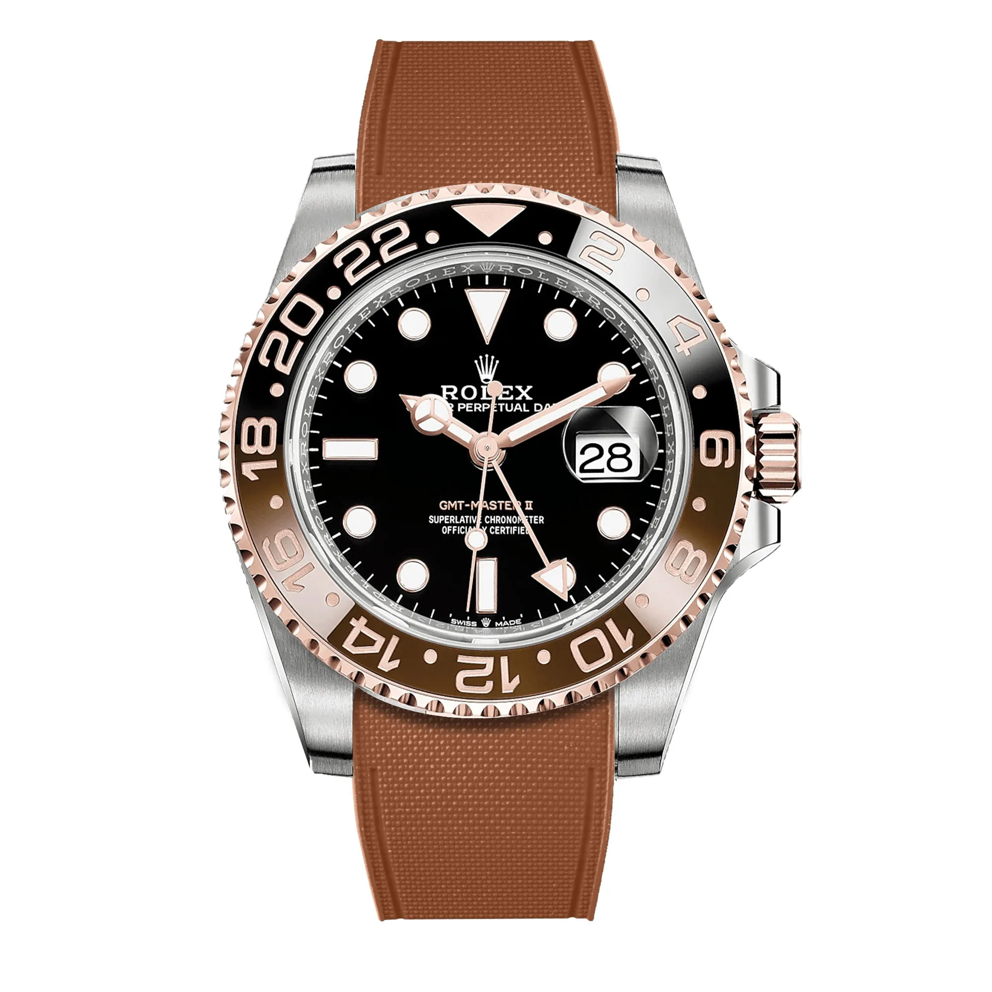 Rolex – R strap Premium - Bracelet-montre caoutchouc motif cordura pour GMT Master II céramique & bracelet Jubilé