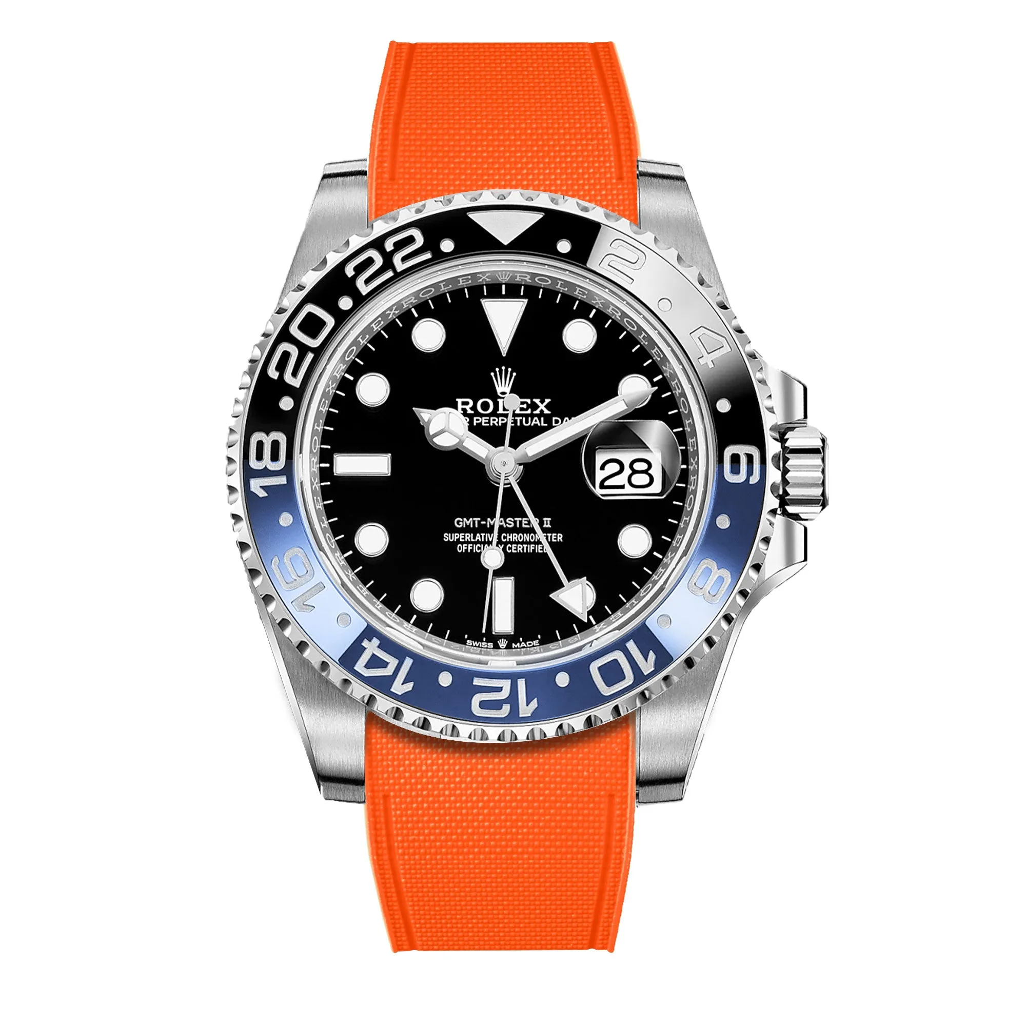 Rolex – R strap Premium - Bracelet-montre caoutchouc motif cordura pour GMT Master II céramique & bracelet Jubilé