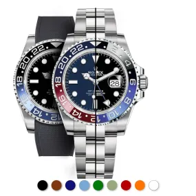 Rolex – R strap Premium - Bracelet-montre caoutchouc motif cordura pour GMT Master II céramique & bracelet Oyster