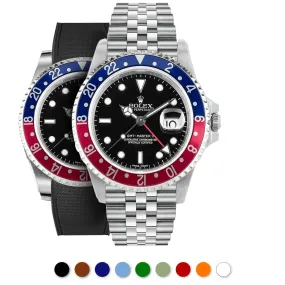 Rolex – R strap Premium - Bracelet-montre caoutchouc motif cordura pour GMT Master II non-céramique & bracelet Jubilé